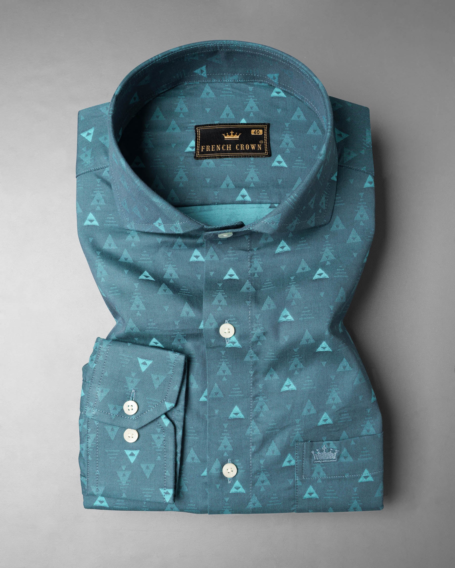 Cadet and Neptune Jacquard Triangle Textured Premium Giza Cotton Shirt  6759-CA-38,6759-CA-38,6759-CA-39,6759-CA-39,6759-CA-40,6759-CA-40,6759-CA-42,6759-CA-42,6759-CA-44,6759-CA-44,6759-CA-46,6759-CA-46,6759-CA-48,6759-CA-48,6759-CA-50,6759-CA-50,6759-CA-52,6759-CA-52