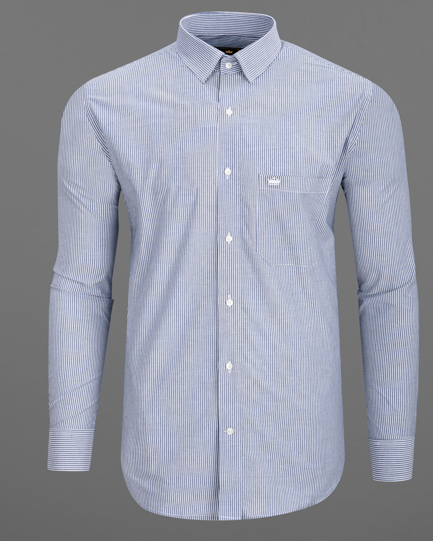 Cascade Blue Striped Premium Cotton Shirt 6773-38,6773-38,6773-39,6773-39,6773-40,6773-40,6773-42,6773-42,6773-44,6773-44,6773-46,6773-46,6773-48,6773-48,6773-50,6773-50,6773-52,6773-52