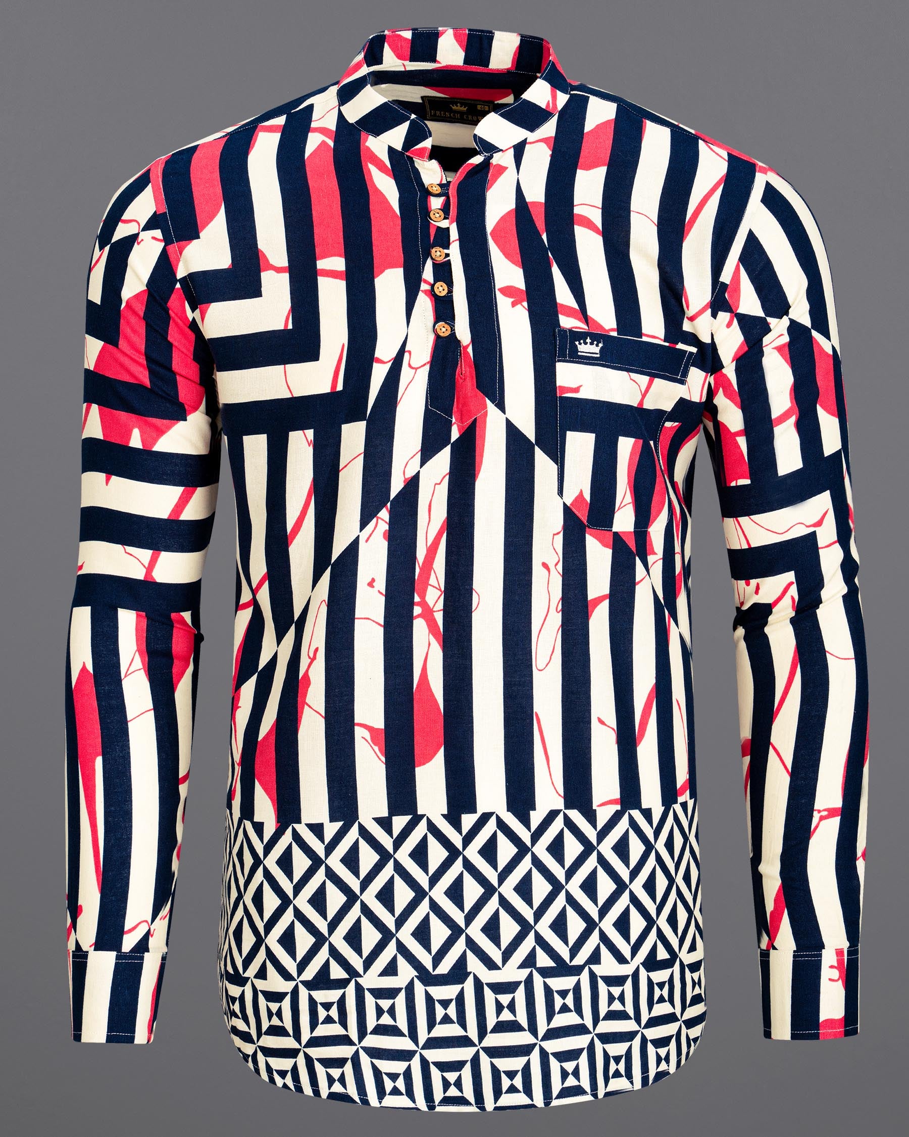 Merino with Cider Blue abstract Print Premium Tencel Kurta Shirt 6947-K-38,6947-K-H-38,6947-K-39,6947-K-H-39,6947-K-40,6947-K-H-40,6947-K-42,6947-K-H-42,6947-K-44,6947-K-H-44,6947-K-46,6947-K-H-46,6947-K-48,6947-K-H-48,6947-K-50,6947-K-H-50,6947-K-52,6947-K-H-52