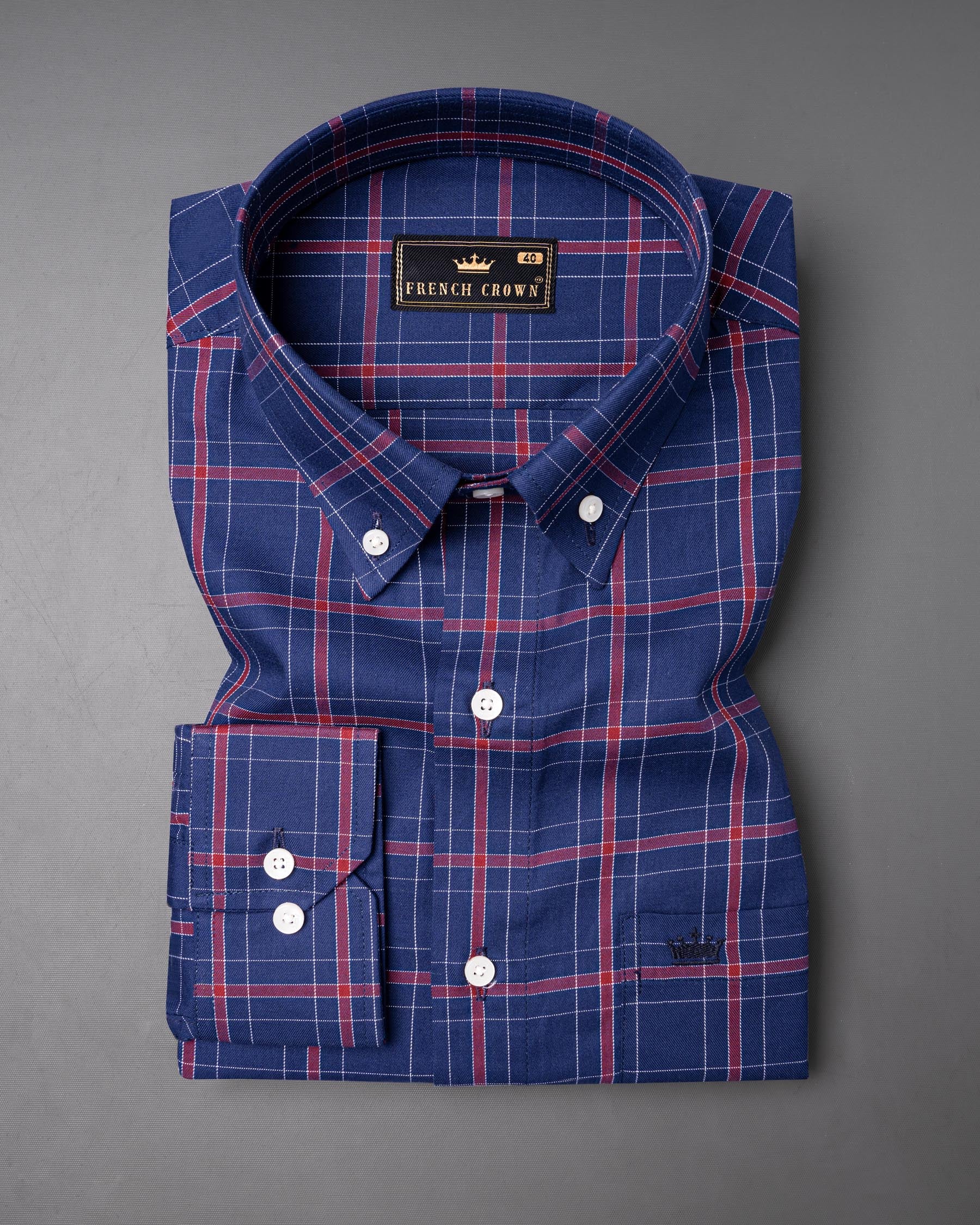Rhino Blue Windowpane Twill Premium Cotton Shirt 6970-BD-38,6970-BD-H-38,6970-BD-39,6970-BD-H-39,6970-BD-40,6970-BD-H-40,6970-BD-42,6970-BD-H-42,6970-BD-44,6970-BD-H-44,6970-BD-46,6970-BD-H-46,6970-BD-48,6970-BD-H-48,6970-BD-50,6970-BD-H-50,6970-BD-52,6970-BD-H-52
