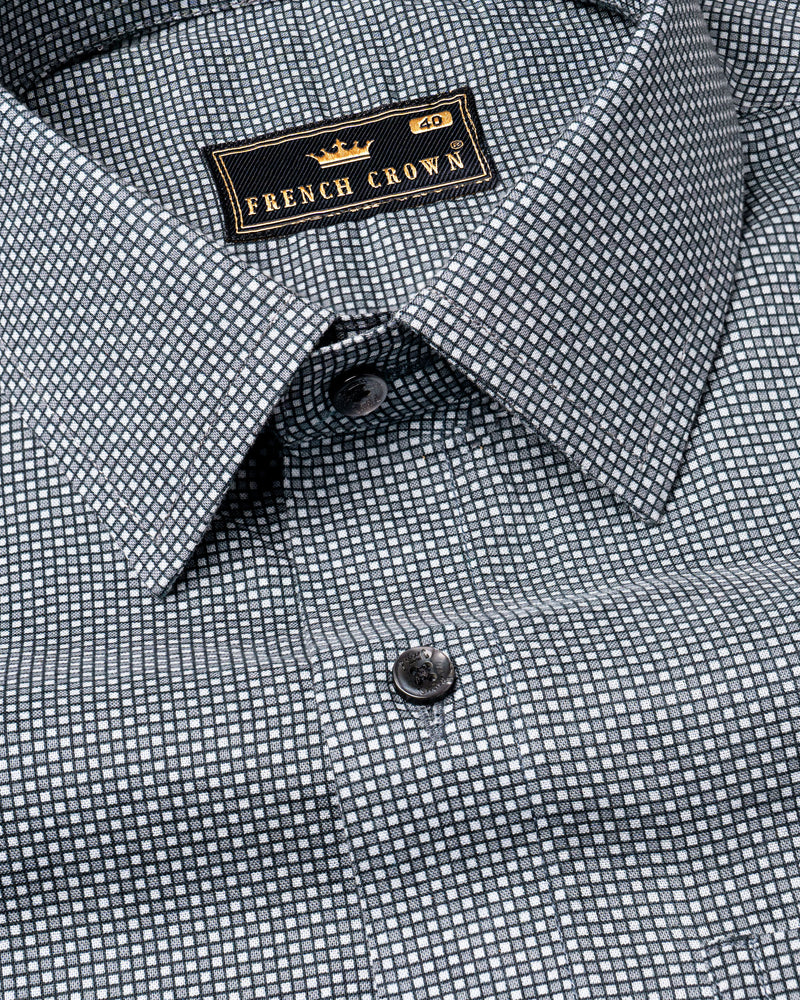 Bright White and Venus Grey Checkered Premium Cotton Shirt 6974-BLK-38,6974-BLK-38,6974-BLK-39,6974-BLK-39,6974-BLK-40,6974-BLK-40,6974-BLK-42,6974-BLK-42,6974-BLK-44,6974-BLK-44,6974-BLK-46,6974-BLK-46,6974-BLK-48,6974-BLK-48,6974-BLK-50,6974-BLK-50,6974-BLK-52,6974-BLK-52