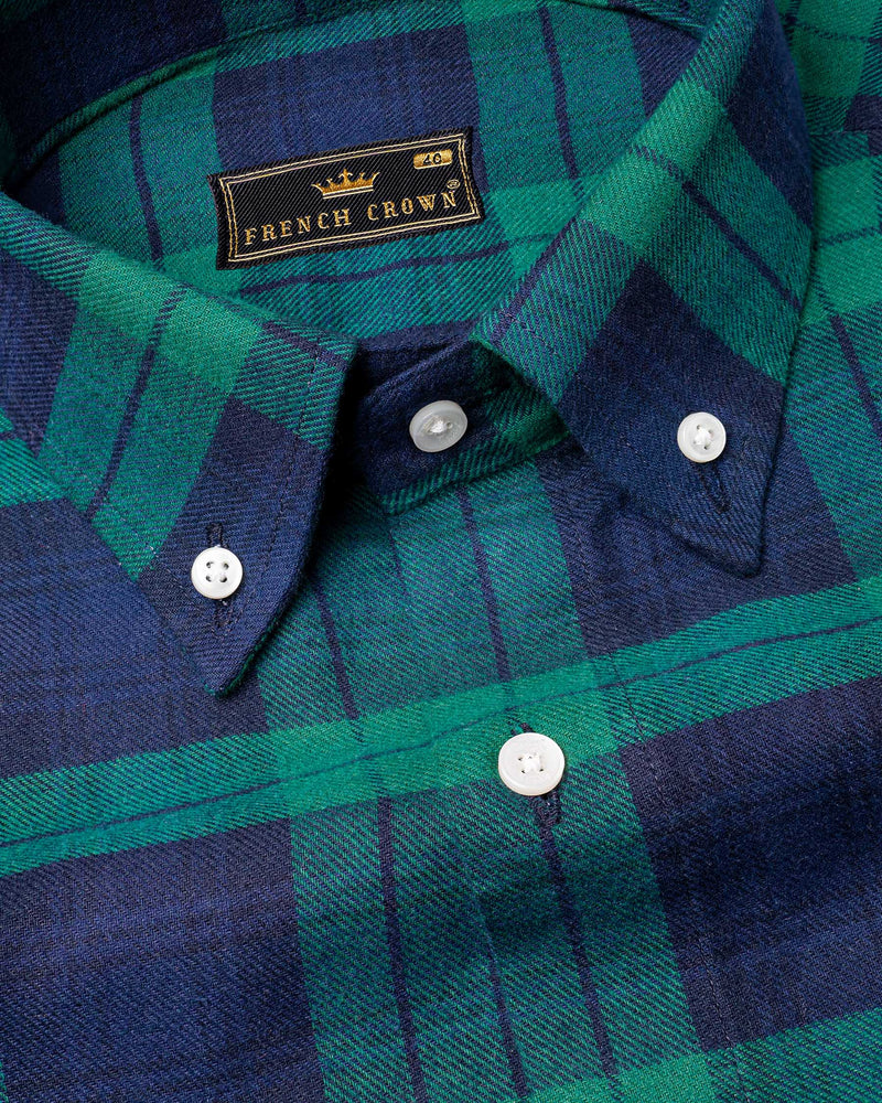 Bunting Blue and Deep Teal Green Plaid Flannel Shirt 6997-BD-38,6997-BD-38,6997-BD-39,6997-BD-39,6997-BD-40,6997-BD-40,6997-BD-42,6997-BD-42,6997-BD-44,6997-BD-44,6997-BD-46,6997-BD-46,6997-BD-48,6997-BD-48,6997-BD-50,6997-BD-50,6997-BD-52,6997-BD-52