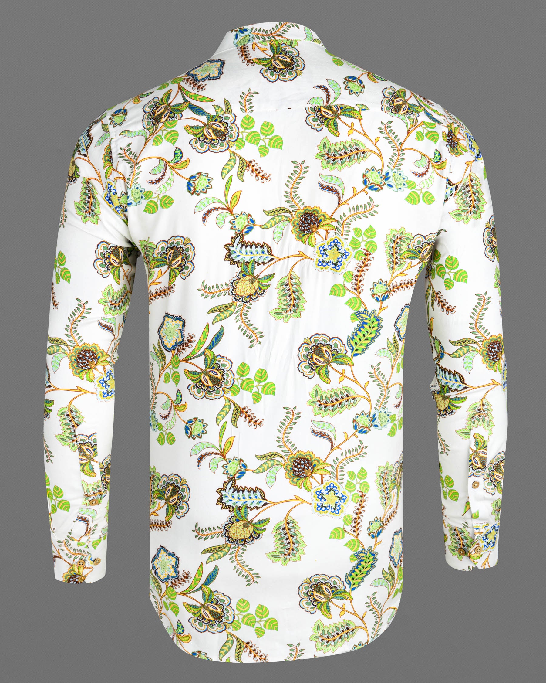 Bright White Damask Inspired Printed Twill Premium Cotton Kurta Shirt 7026-KS-38, 7026-KS-H-38, 7026-KS-39, 7026-KS-H-39, 7026-KS-40, 7026-KS-H-40, 7026-KS-42, 7026-KS-H-42, 7026-KS-44, 7026-KS-H-44, 7026-KS-46, 7026-KS-H-46, 7026-KS-48, 7026-KS-H-48, 7026-KS-50, 7026-KS-H-50, 7026-KS-52, 7026-KS-H-52