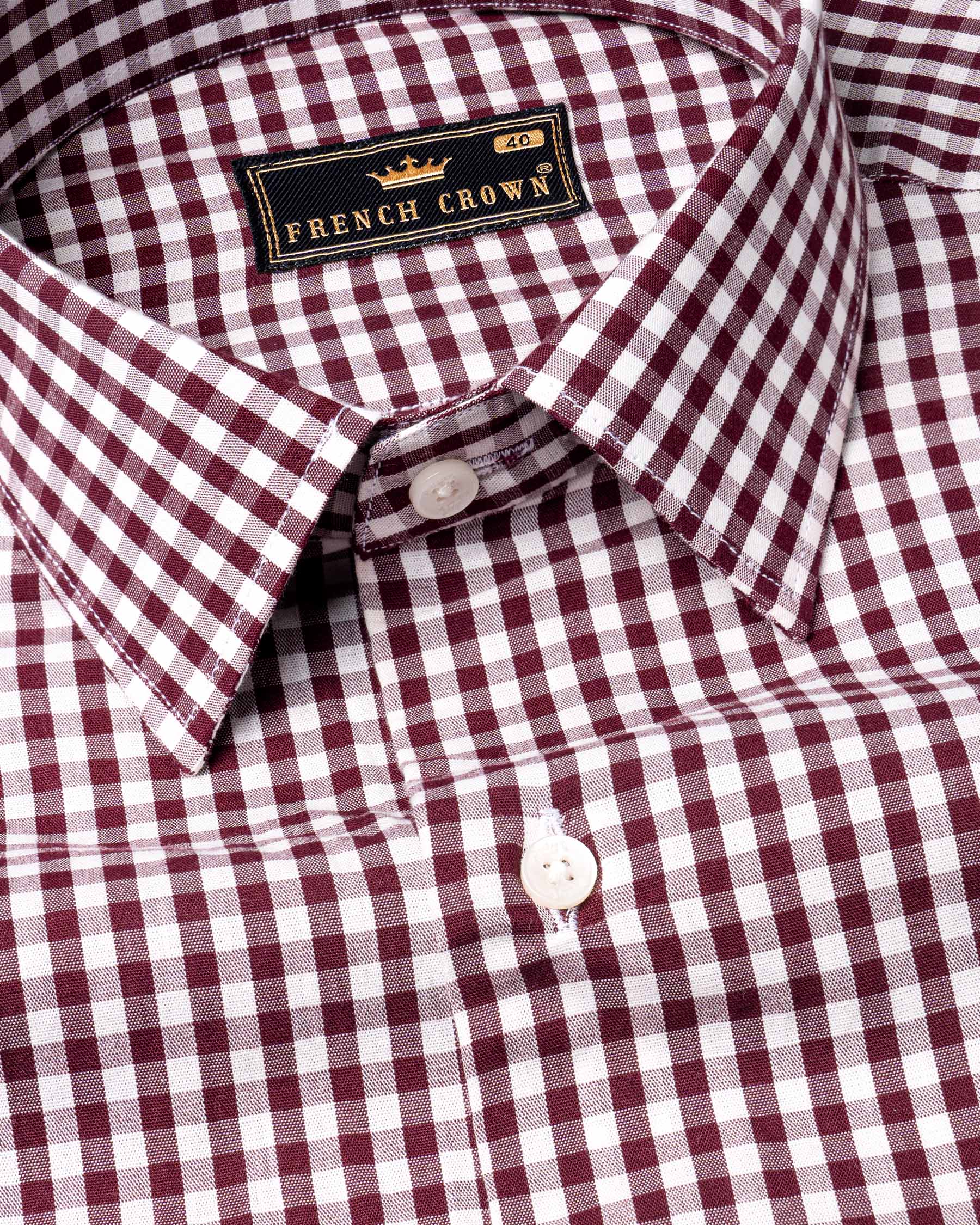 Persian Plum with Alabaster White Checkered Premium Cotton Shirt 7038-38, 7038-H-38, 7038-39, 7038-H-39, 7038-40, 7038-H-40, 7038-42, 7038-H-42, 7038-44, 7038-H-44, 7038-46, 7038-H-46, 7038-48, 7038-H-48, 7038-50, 7038-H-50, 7038-52, 7038-H-52