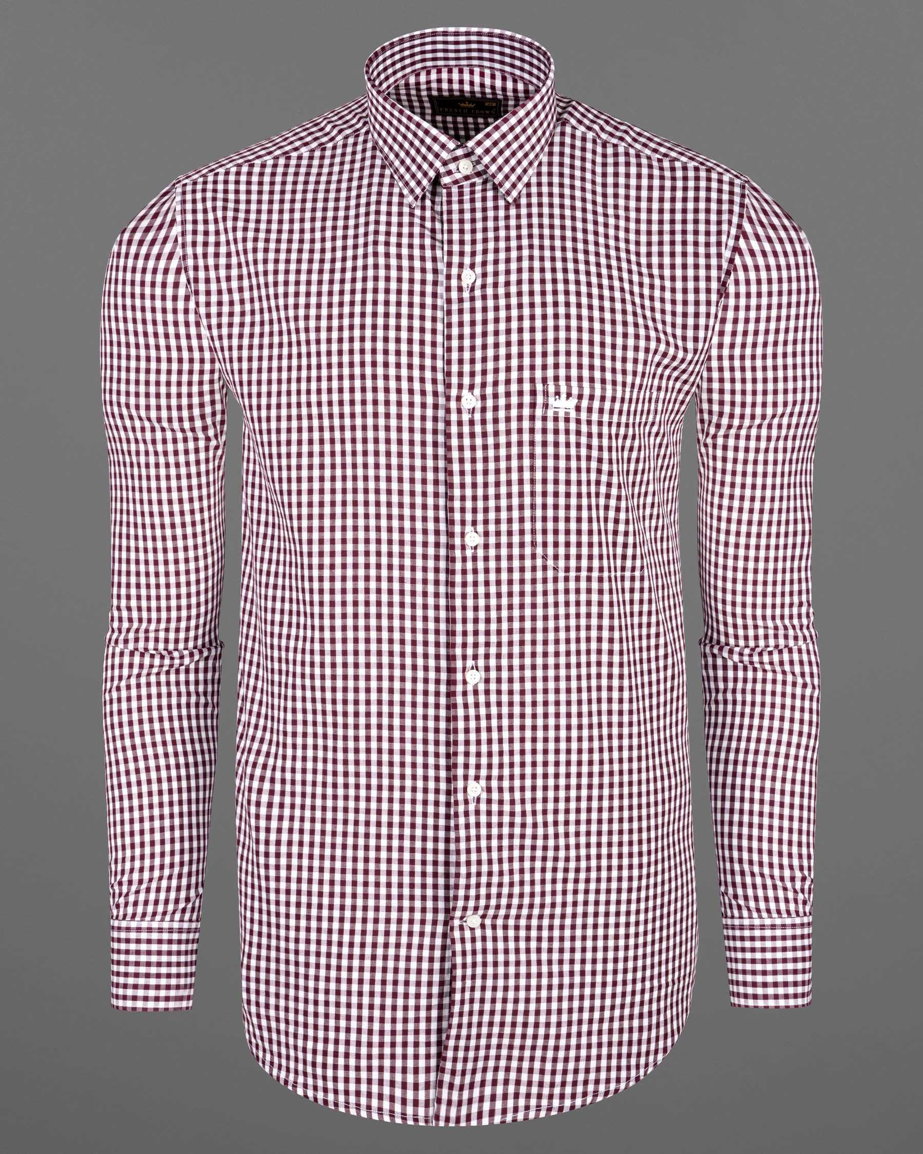 Persian Plum with Alabaster White Checkered Premium Cotton Shirt 7038-38, 7038-H-38, 7038-39, 7038-H-39, 7038-40, 7038-H-40, 7038-42, 7038-H-42, 7038-44, 7038-H-44, 7038-46, 7038-H-46, 7038-48, 7038-H-48, 7038-50, 7038-H-50, 7038-52, 7038-H-52