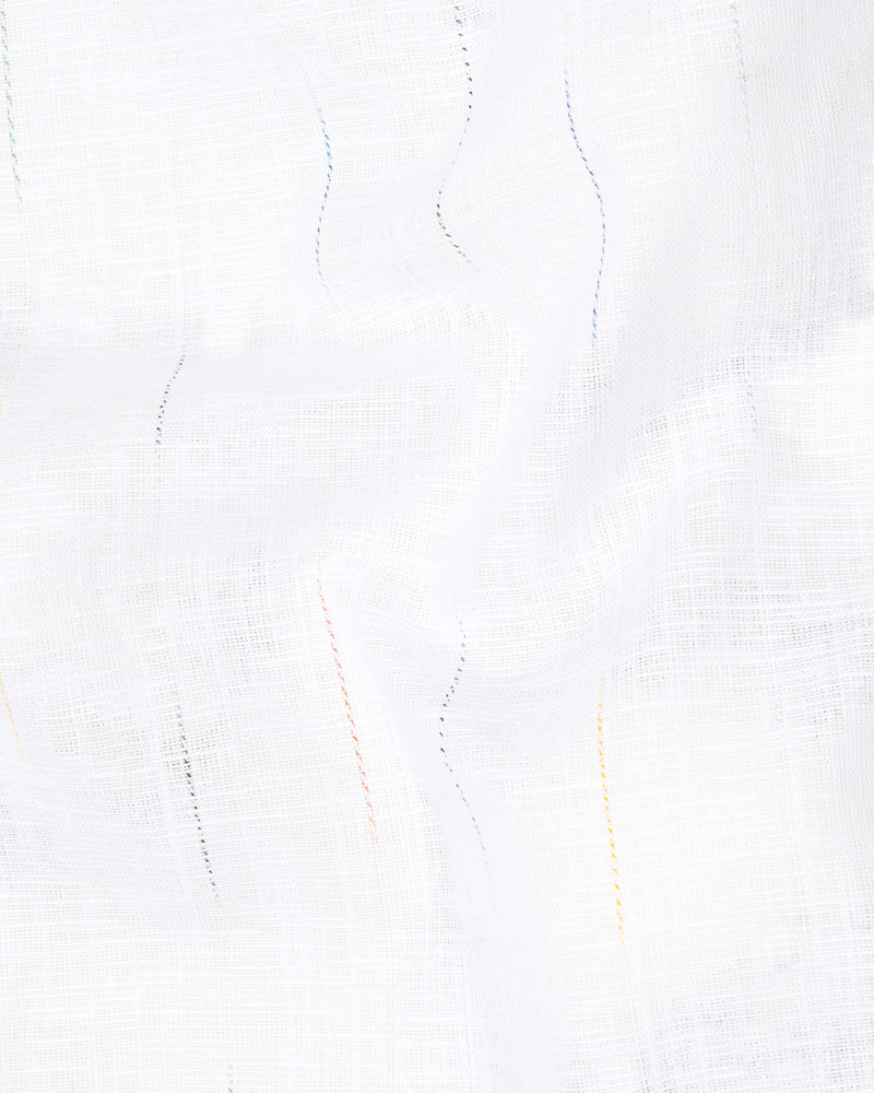 Bright White Half Vertical Half Horizontal Textured Luxurious Linen Shirt 7052-38, 7052-H-38, 7052-39, 7052-H-39, 7052-40, 7052-H-40, 7052-42, 7052-H-42, 7052-44, 7052-H-44, 7052-46, 7052-H-46, 7052-48, 7052-H-48, 7052-50, 7052-H-50, 7052-52, 7052-H-52