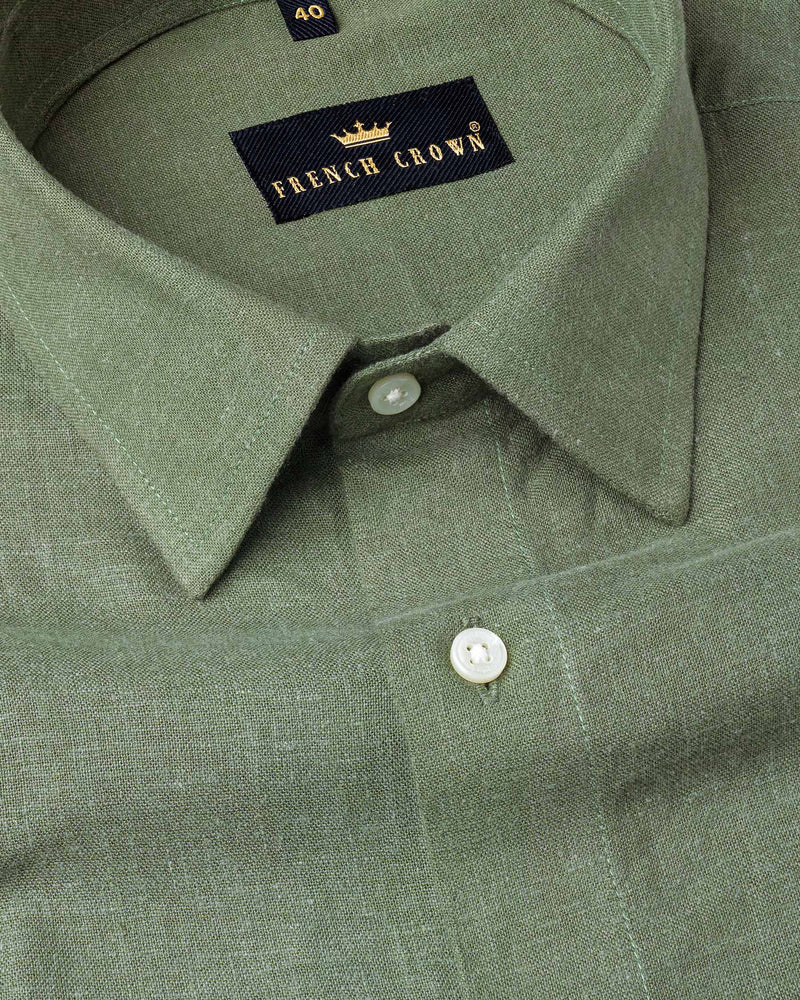 Greyish Green Premium Tencel Shirt 7137-38, 7137-H-38, 7137-39, 7137-H-39, 7137-40, 7137-H-40, 7137-42, 7137-H-42, 7137-44, 7137-H-44, 7137-46, 7137-H-46, 7137-48, 7137-H-48, 7137-50, 7137-H-50, 7137-52, 7137-H-52