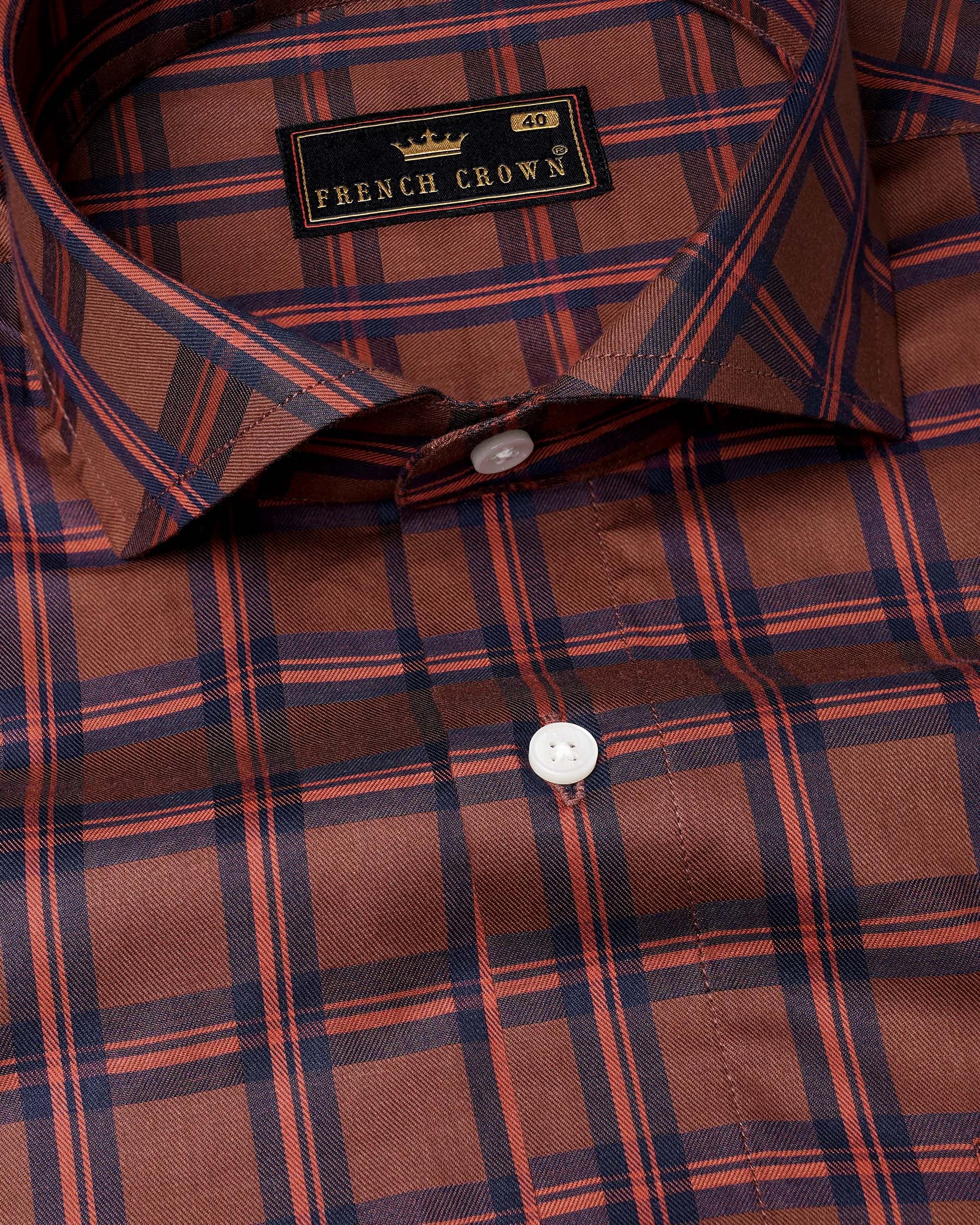 Cordovan Brown Windowpane Twill Premium Cotton Shirt 7180-CA-38,7180-CA-H-38,7180-CA-39,7180-CA-H-39,7180-CA-40,7180-CA-H-40,7180-CA-42,7180-CA-H-42,7180-CA-44,7180-CA-H-44,7180-CA-46,7180-CA-H-46,7180-CA-48,7180-CA-H-48,7180-CA-50,7180-CA-H-50,7180-CA-52,7180-CA-H-52