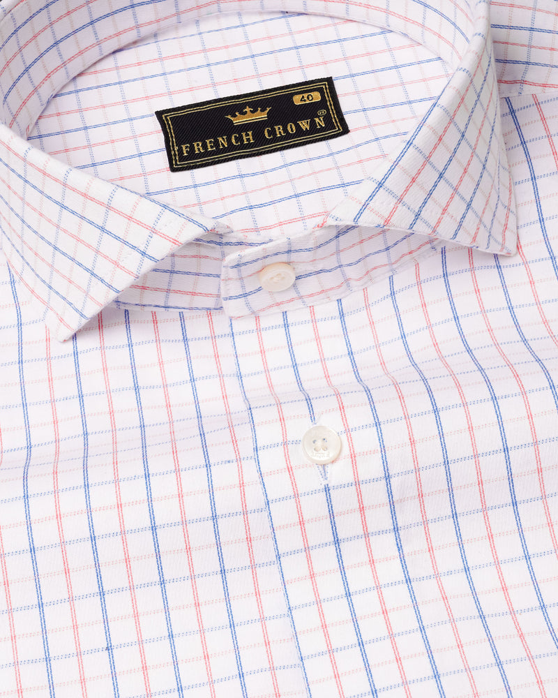 Bright White Checkered Twill Premium Cotton Shirt 7182-CA-38,7182-CA-H-38,7182-CA-39,7182-CA-H-39,7182-CA-40,7182-CA-H-40,7182-CA-42,7182-CA-H-42,7182-CA-44,7182-CA-H-44,7182-CA-46,7182-CA-H-46,7182-CA-48,7182-CA-H-48,7182-CA-50,7182-CA-H-50,7182-CA-52,7182-CA-H-52