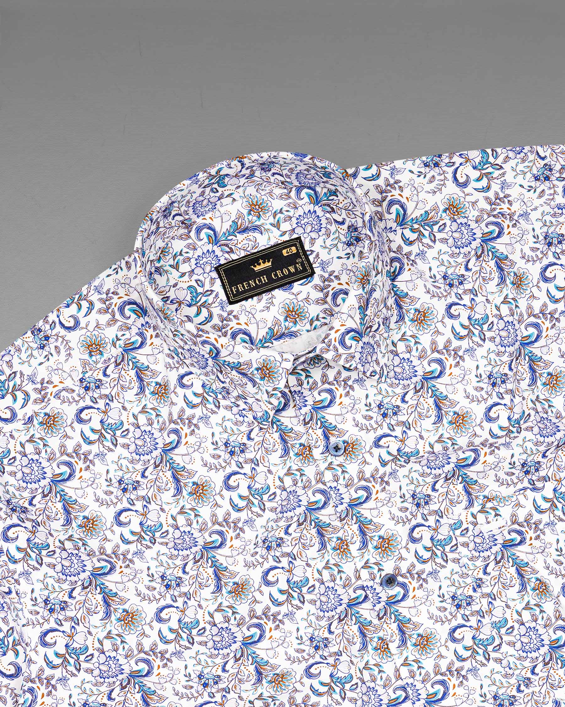 Bright White Multicolour Chintz Printed Twill Premium Cotton Shirt 7191-BLE-38,7191-BLE-H-38,7191-BLE-39,7191-BLE-H-39,7191-BLE-40,7191-BLE-H-40,7191-BLE-42,7191-BLE-H-42,7191-BLE-44,7191-BLE-H-44,7191-BLE-46,7191-BLE-H-46,7191-BLE-48,7191-BLE-H-48,7191-BLE-50,7191-BLE-H-50,7191-BLE-52,7191-BLE-H-52