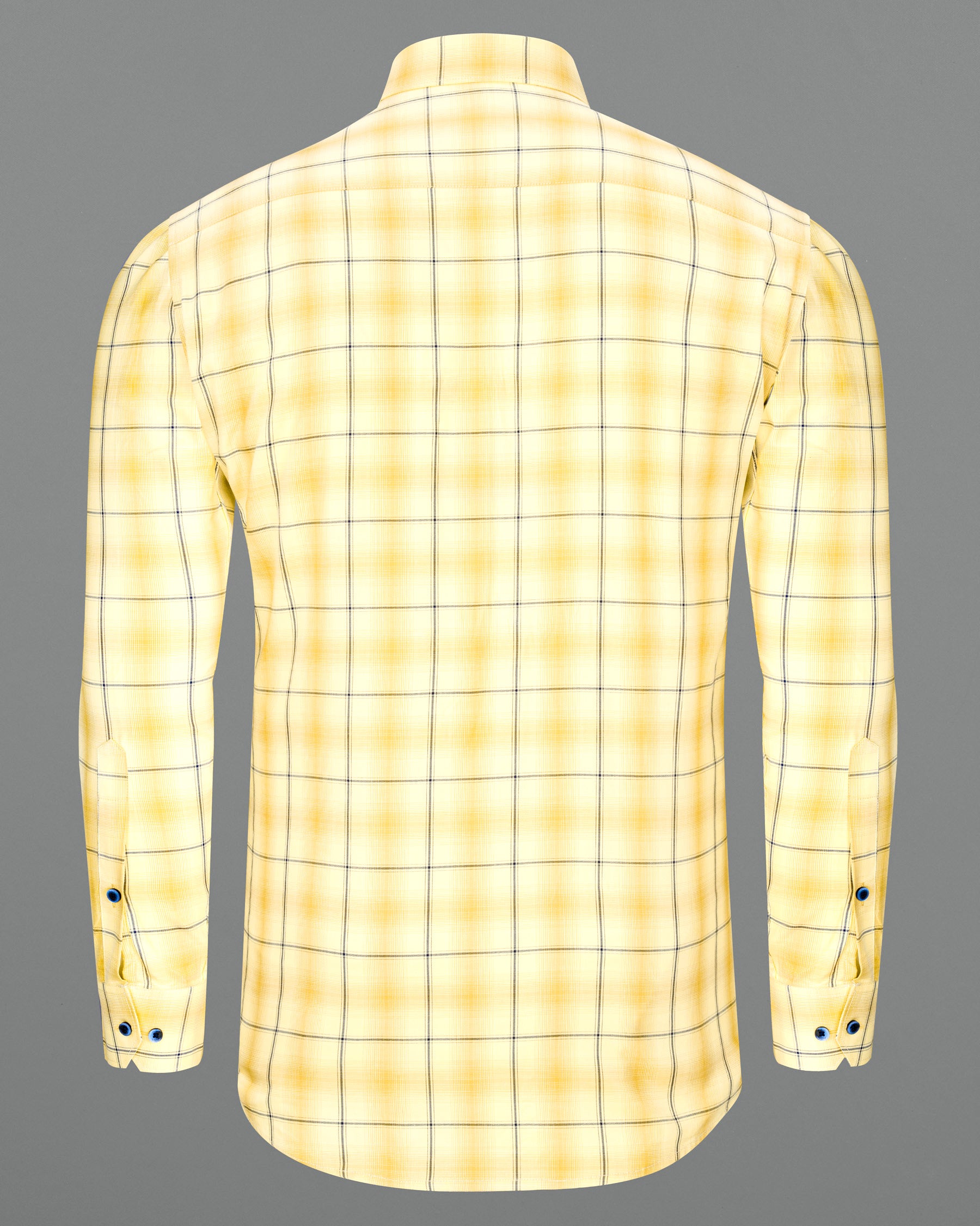 Ronchi Brown Windowpane Twill Premium Cotton Shirt