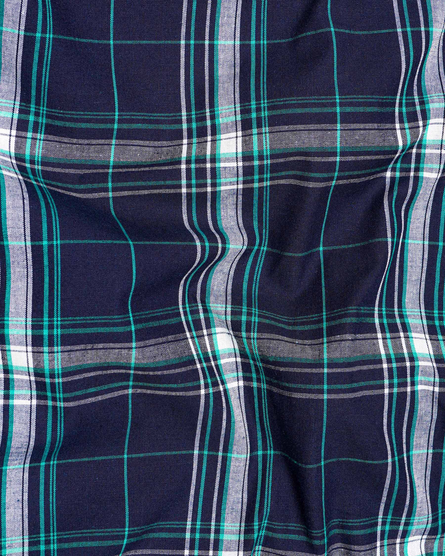 Rhino Blue Plaid Premium Cotton Shirt