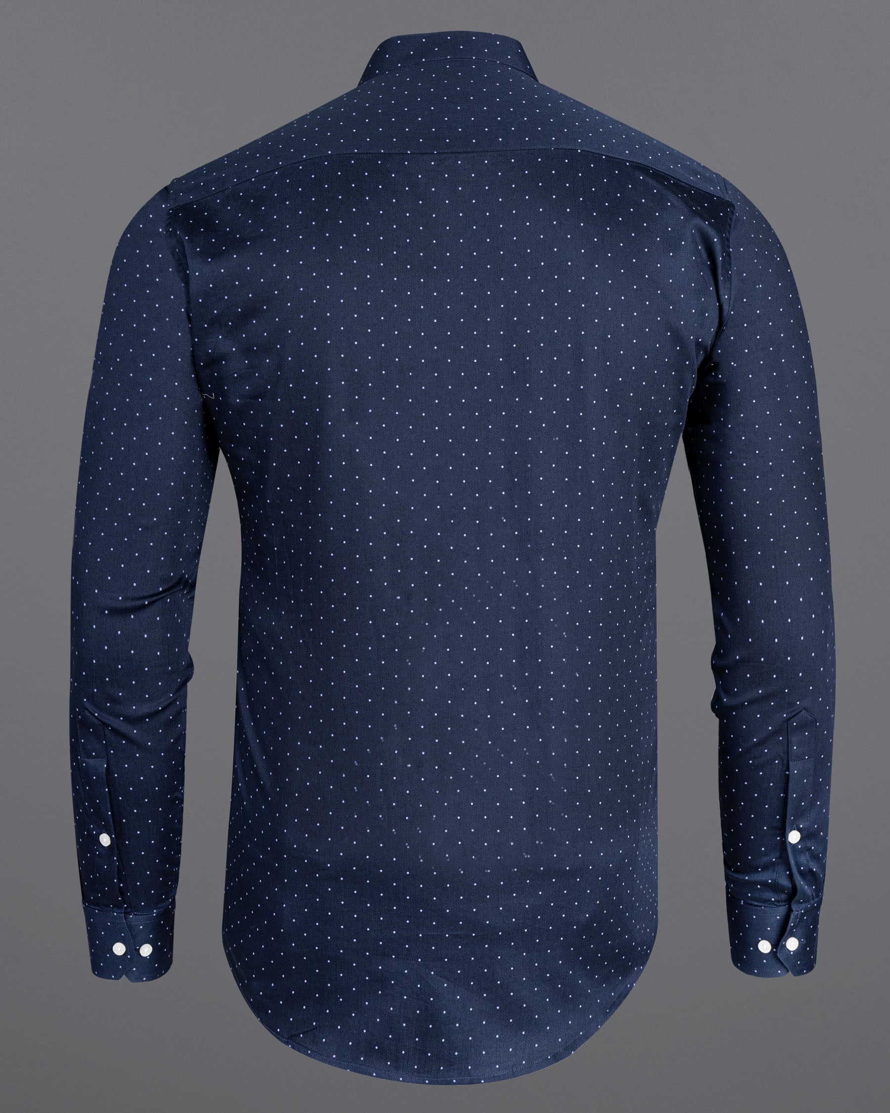 Ebony Clay Blue Polka Dots Super Soft Premium Cotton Shirt