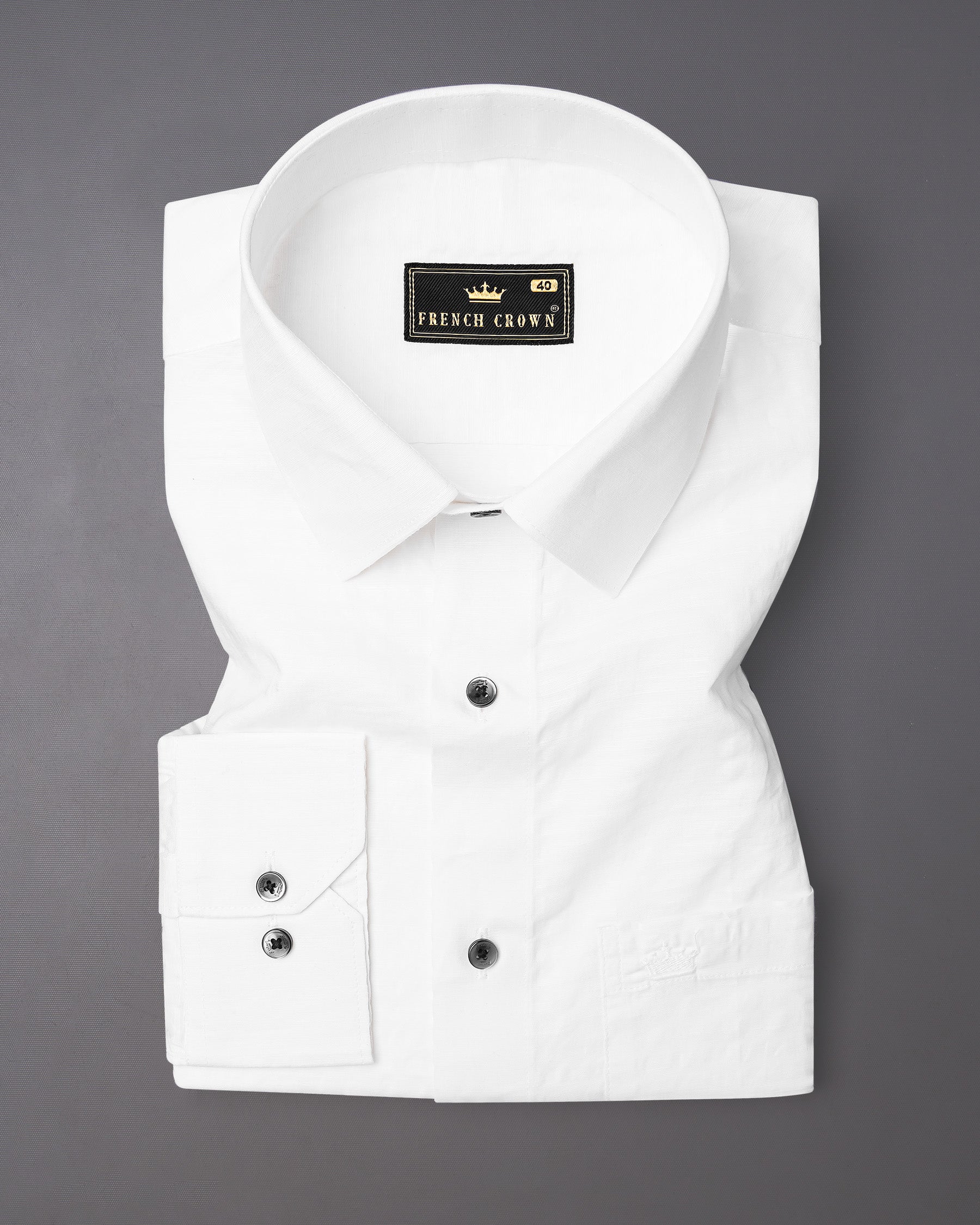 Bright White Dobby Textured Premium Giza Cotton Shirt