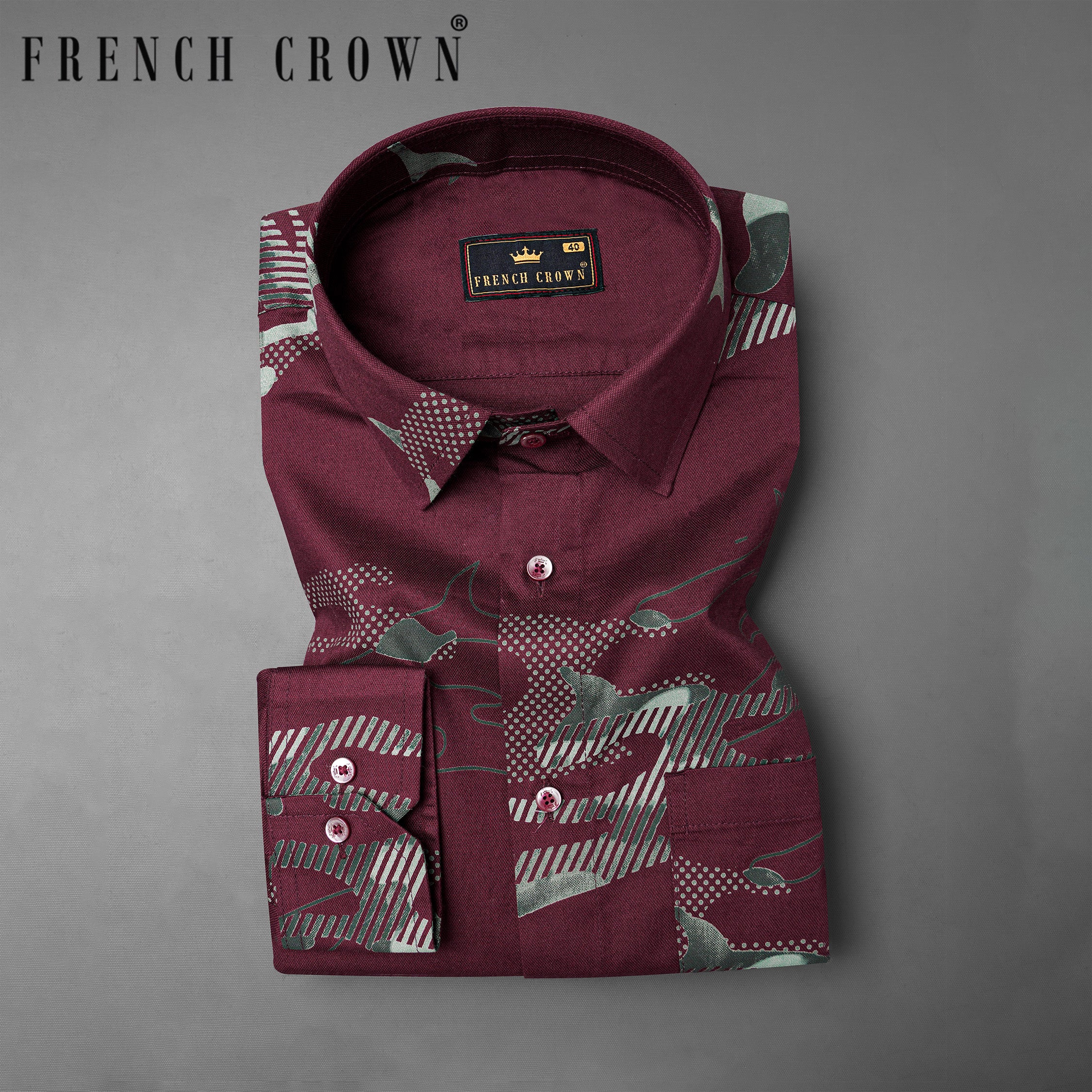 Espresso Camouflage Royal Oxford Shirt