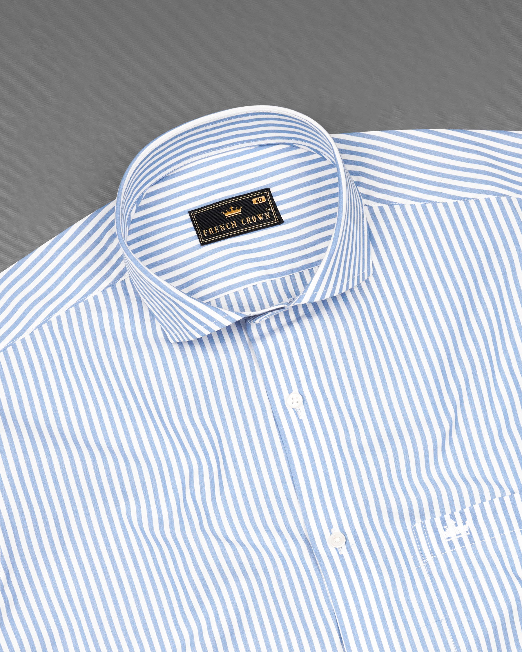 Glacier Blue and White Striped Premium Cotton Shirt 7396-CA-38, 7396-CA-H-38, 7396-CA-39, 7396-CA-H-39, 7396-CA-40, 7396-CA-H-40, 7396-CA-42, 7396-CA-H-42, 7396-CA-44, 7396-CA-H-44, 7396-CA-46, 7396-CA-H-46, 7396-CA-48, 7396-CA-H-48, 7396-CA-50, 7396-CA-H-50, 7396-CA-52, 7396-CA-H-52
