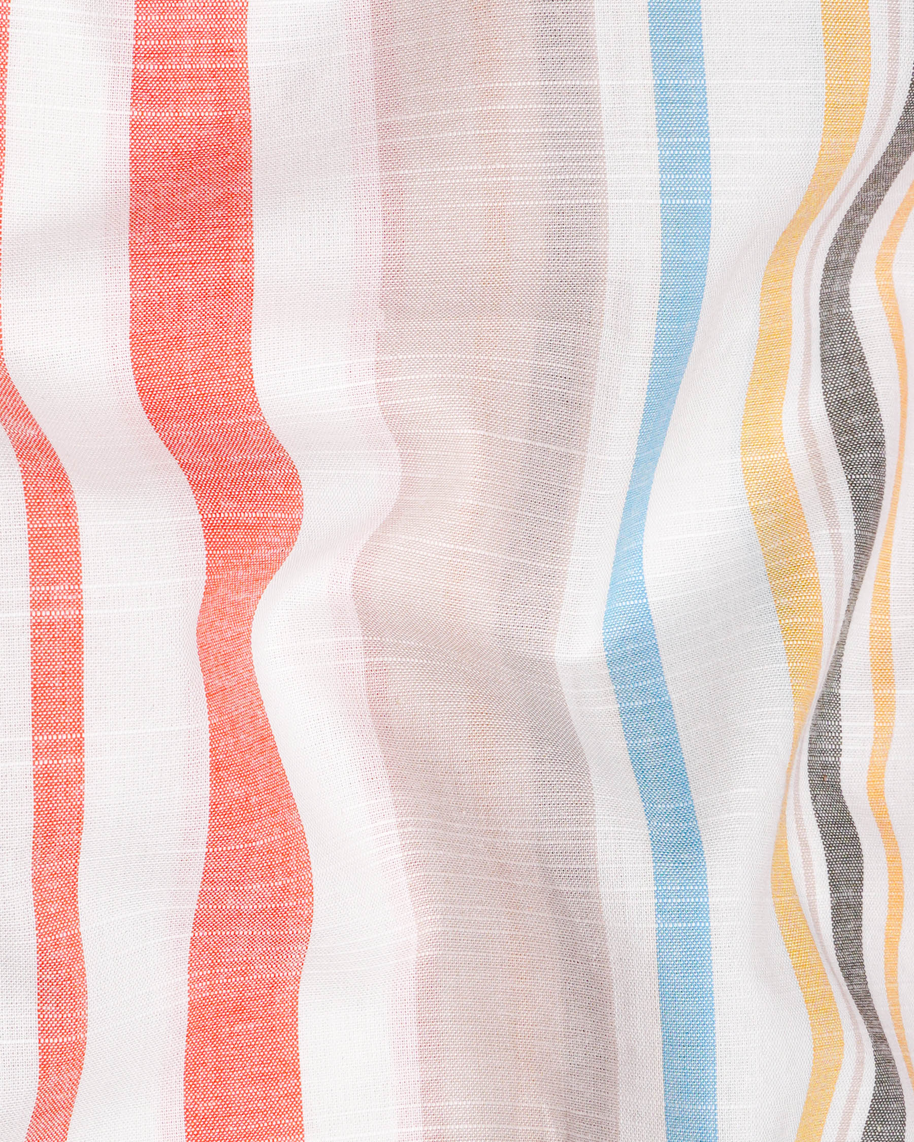 Light Pink with Swirl Gray Striped Luxurious Linen Shirt