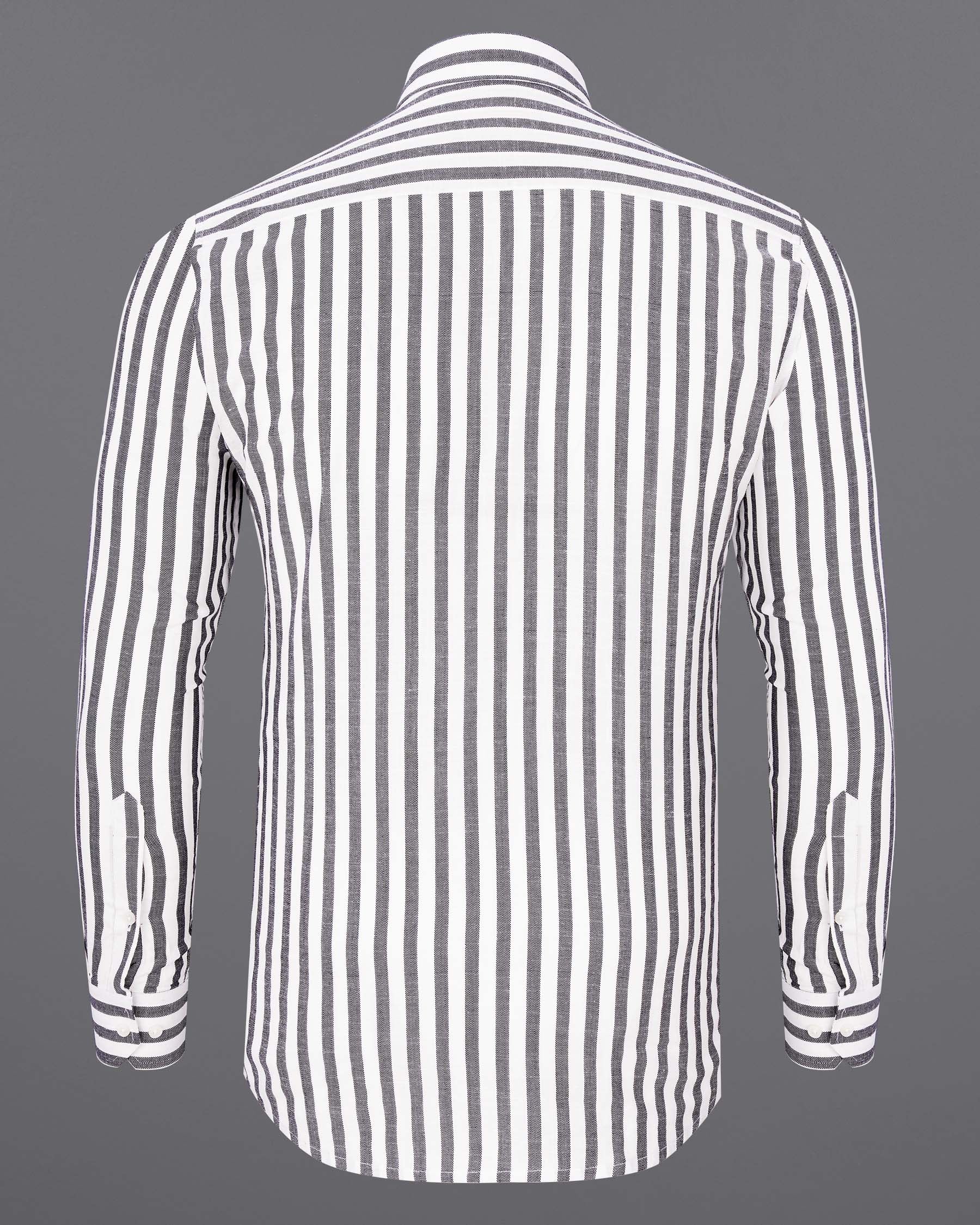 Wenge Gray and Gainsboro Twill Striped Premium Cotton Shirt 7448-38, 7448-H-38, 7448-39, 7448-H-39, 7448-40, 7448-H-40, 7448-42, 7448-H-42, 7448-44, 7448-H-44, 7448-46, 7448-H-46, 7448-48, 7448-H-48, 7448-50, 7448-H-50, 7448-52, 7448-H-52