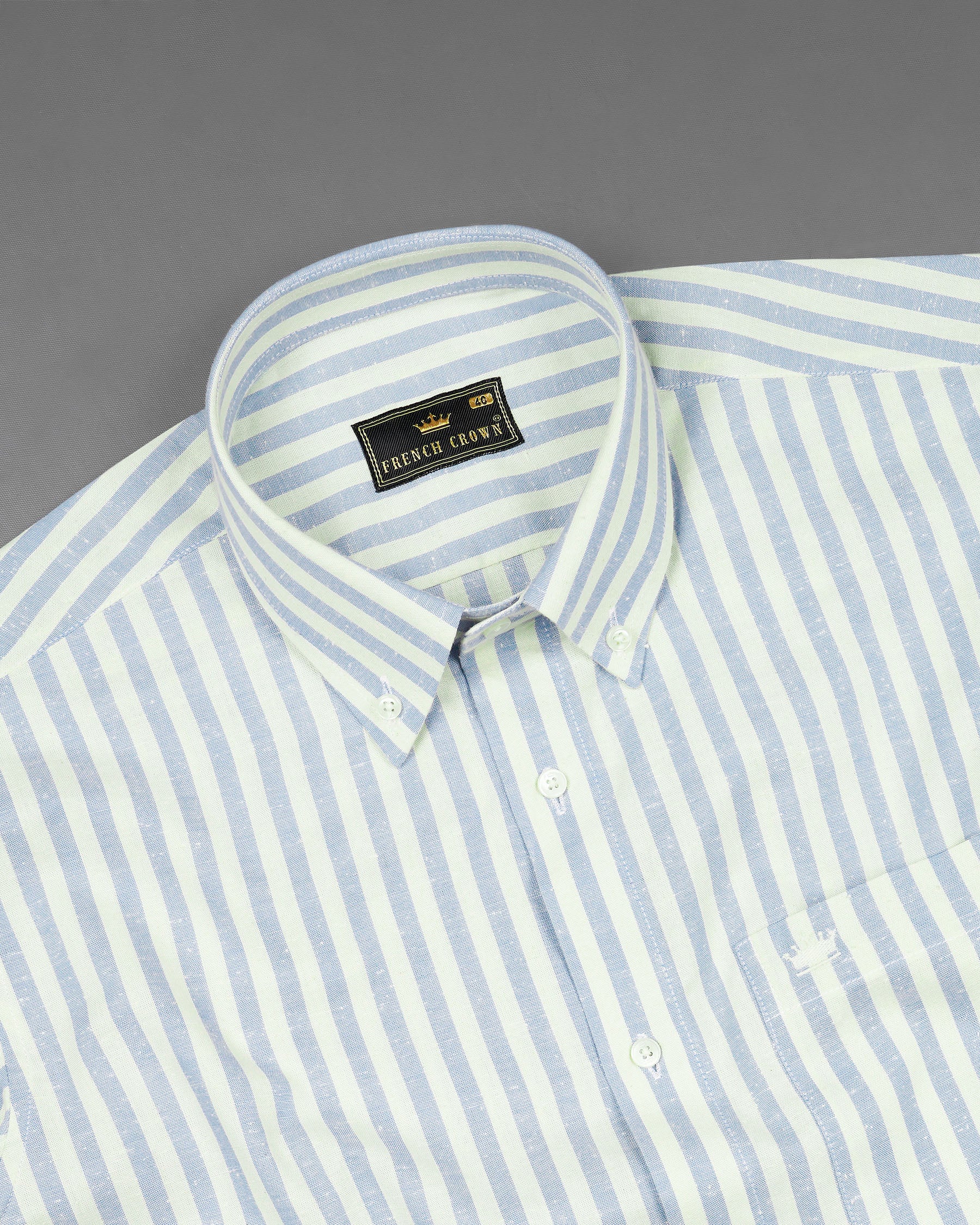 Geyser Blue and off White Striped Luxurious Linen Shirt 7456-BD-38, 7456-BD-H-38, 7456-BD-39, 7456-BD-H-39, 7456-BD-40, 7456-BD-H-40, 7456-BD-42, 7456-BD-H-42, 7456-BD-44, 7456-BD-H-44, 7456-BD-46, 7456-BD-H-46, 7456-BD-48, 7456-BD-H-48, 7456-BD-50, 7456-BD-H-50, 7456-BD-52, 7456-BD-H-52