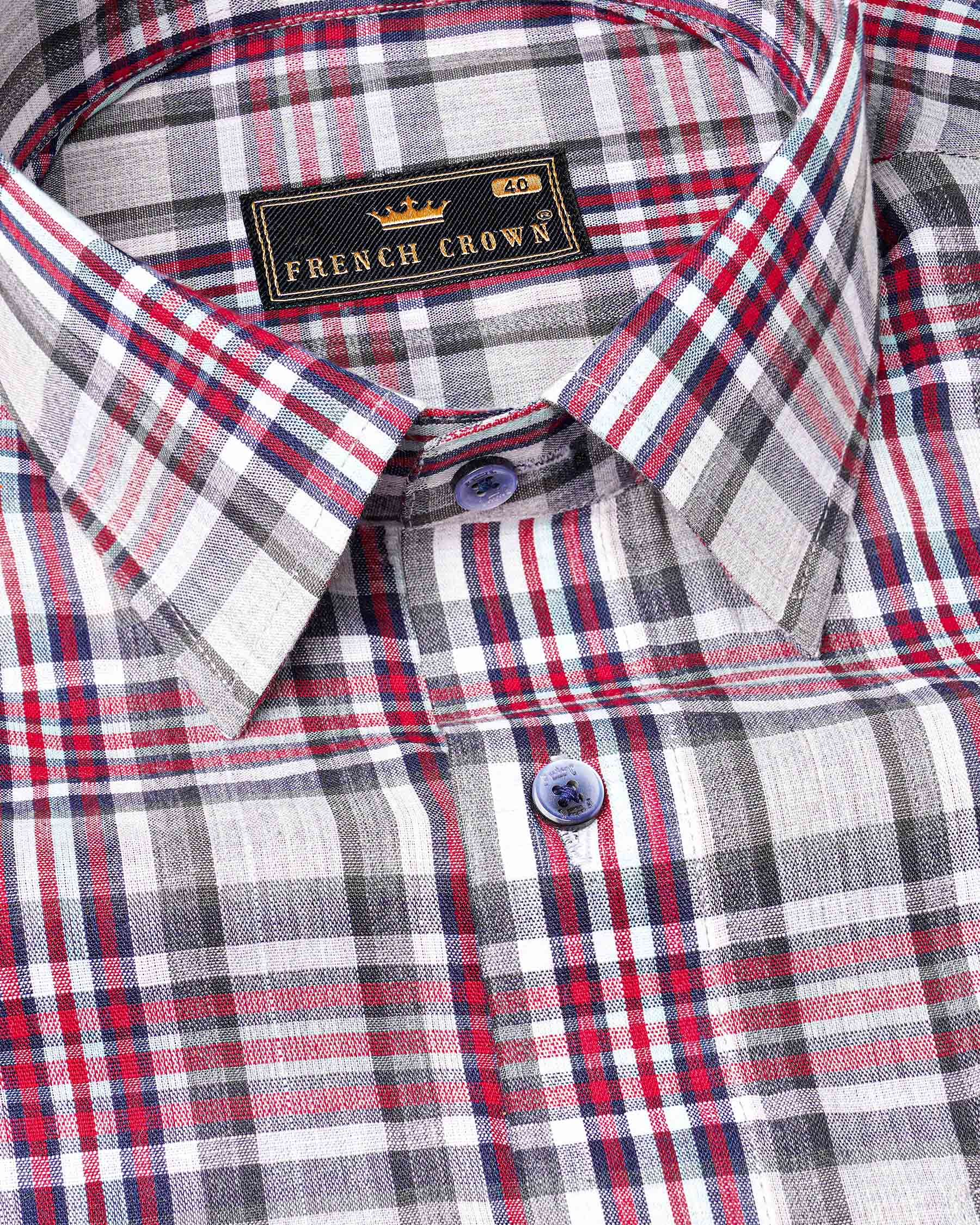 Shiraz Red with Fedora Gray Plaid Premium Cotton Shirt 7463-BLE-38, 7463-BLE-H-38, 7463-BLE-39, 7463-BLE-H-39, 7463-BLE-40, 7463-BLE-H-40, 7463-BLE-42, 7463-BLE-H-42, 7463-BLE-44, 7463-BLE-H-44, 7463-BLE-46, 7463-BLE-H-46, 7463-BLE-48, 7463-BLE-H-48, 7463-BLE-50, 7463-BLE-H-50, 7463-BLE-52, 7463-BLE-H-52