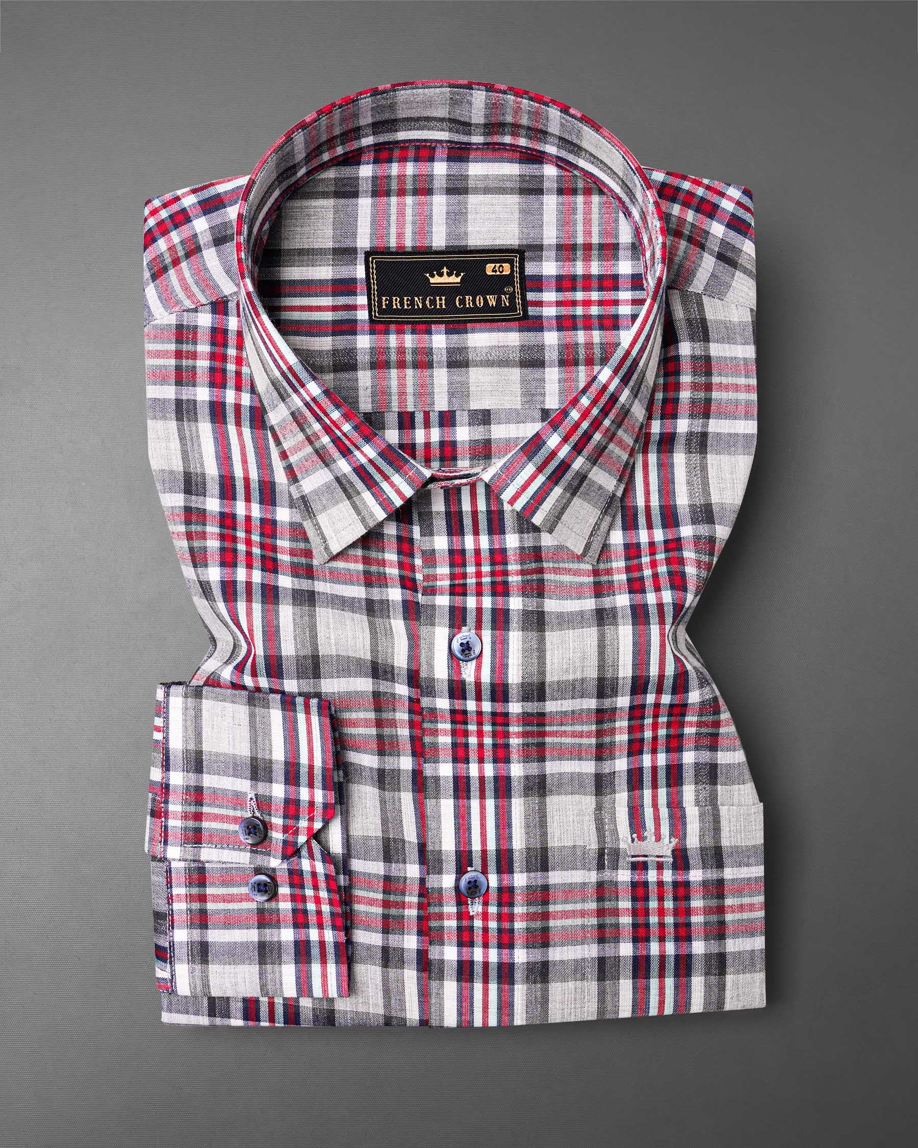 Shiraz Red with Fedora Gray Plaid Premium Cotton Shirt 7463-BLE-38, 7463-BLE-H-38, 7463-BLE-39, 7463-BLE-H-39, 7463-BLE-40, 7463-BLE-H-40, 7463-BLE-42, 7463-BLE-H-42, 7463-BLE-44, 7463-BLE-H-44, 7463-BLE-46, 7463-BLE-H-46, 7463-BLE-48, 7463-BLE-H-48, 7463-BLE-50, 7463-BLE-H-50, 7463-BLE-52, 7463-BLE-H-52
