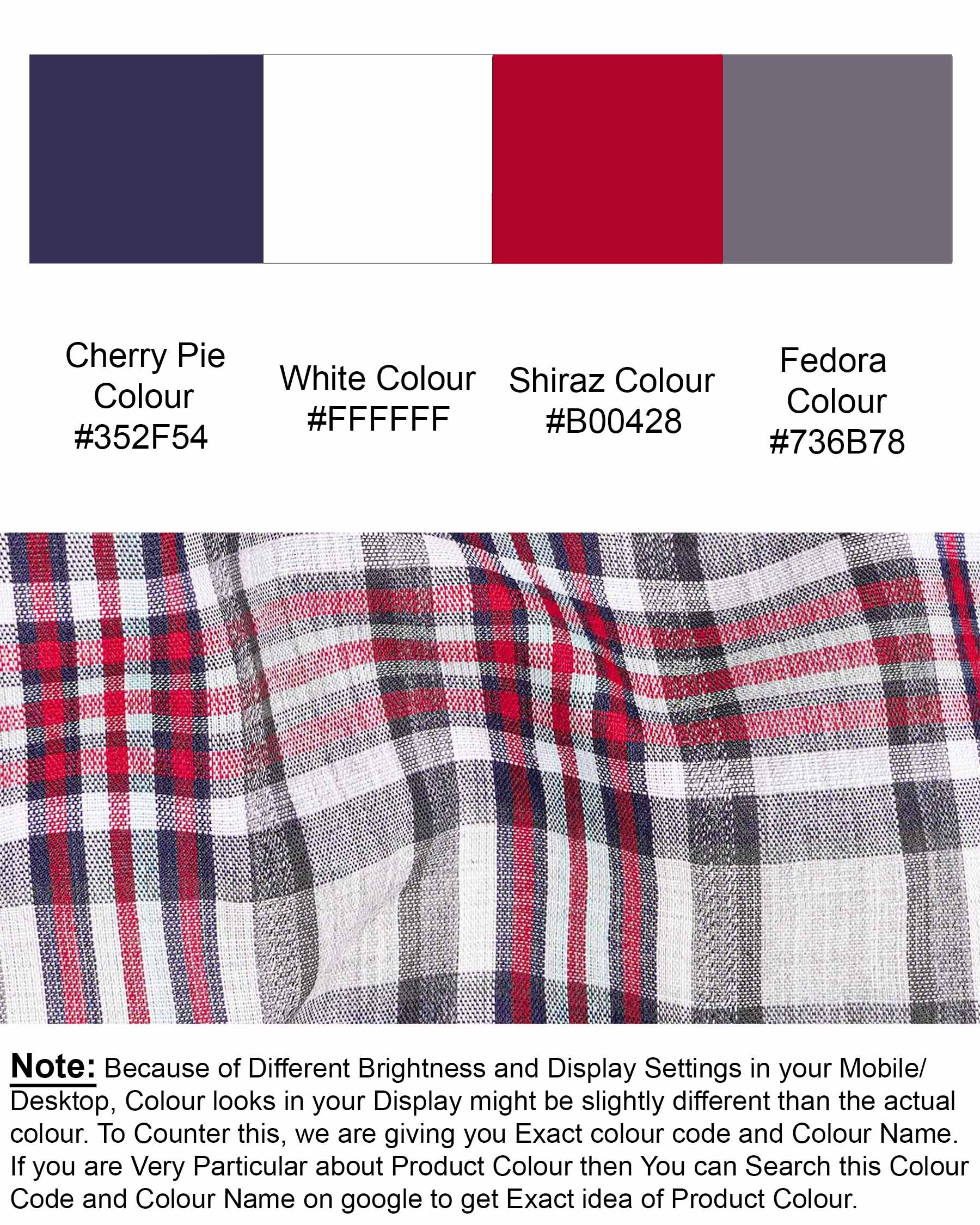 Shiraz Red with Fedora Gray Plaid Premium Cotton Shirt 7463-BLE-38, 7463-BLE-H-38, 7463-BLE-39, 7463-BLE-H-39, 7463-BLE-40, 7463-BLE-H-40, 7463-BLE-42, 7463-BLE-H-42, 7463-BLE-44, 7463-BLE-H-44, 7463-BLE-46, 7463-BLE-H-46, 7463-BLE-48, 7463-BLE-H-48, 7463-BLE-50, 7463-BLE-H-50, 7463-BLE-52, 7463-BLE-H-52