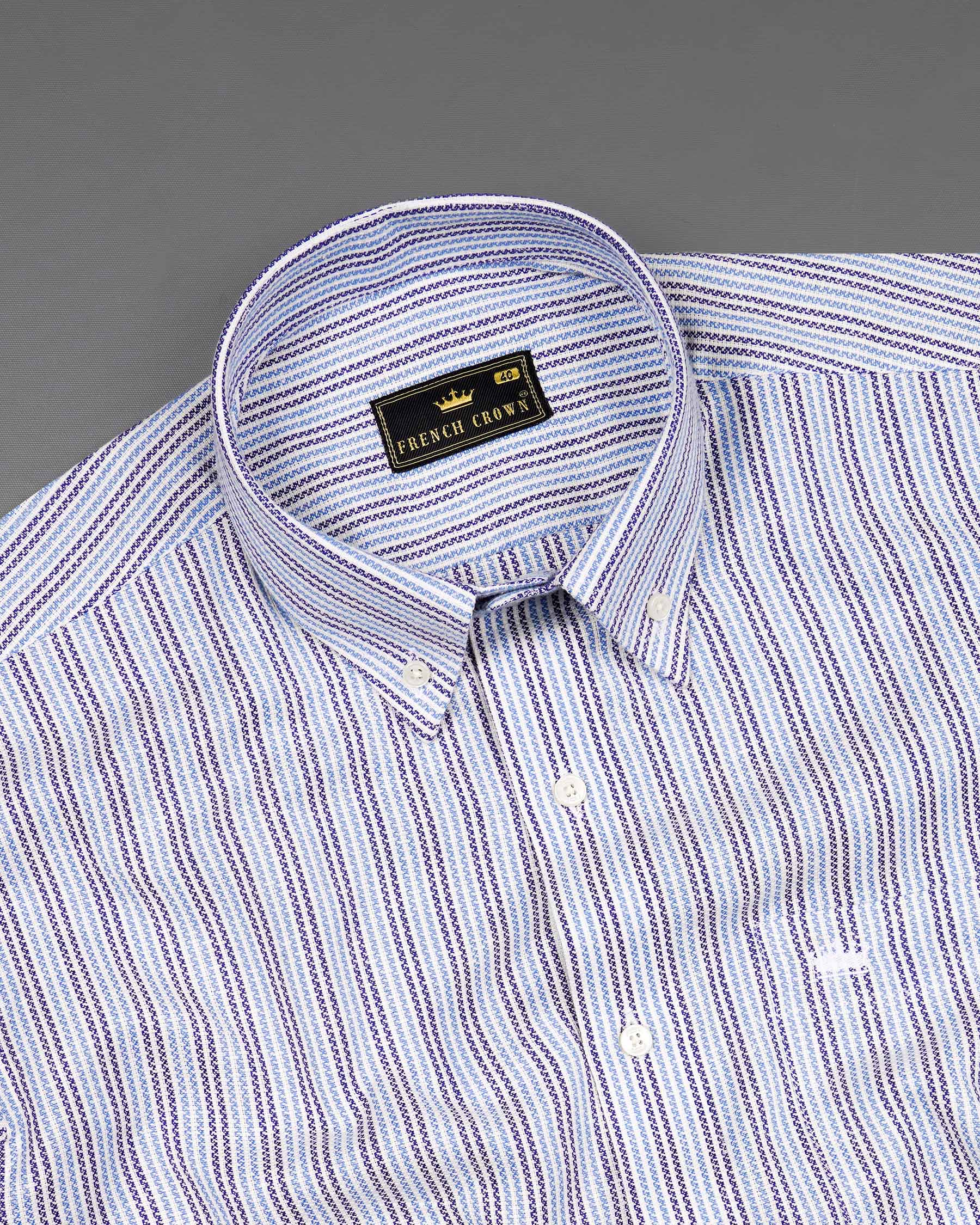 Meteorite Navy Blue with Pale Cerulean Blue Striped Dobby Textured Premium Giza Cotton Shirt 7465-BD-38, 7465-BD-H-38, 7465-BD-39, 7465-BD-H-39, 7465-BD-40, 7465-BD-H-40, 7465-BD-42, 7465-BD-H-42, 7465-BD-44, 7465-BD-H-44, 7465-BD-46, 7465-BD-H-46, 7465-BD-48, 7465-BD-H-48, 7465-BD-50, 7465-BD-H-50, 7465-BD-52, 7465-BD-H-52