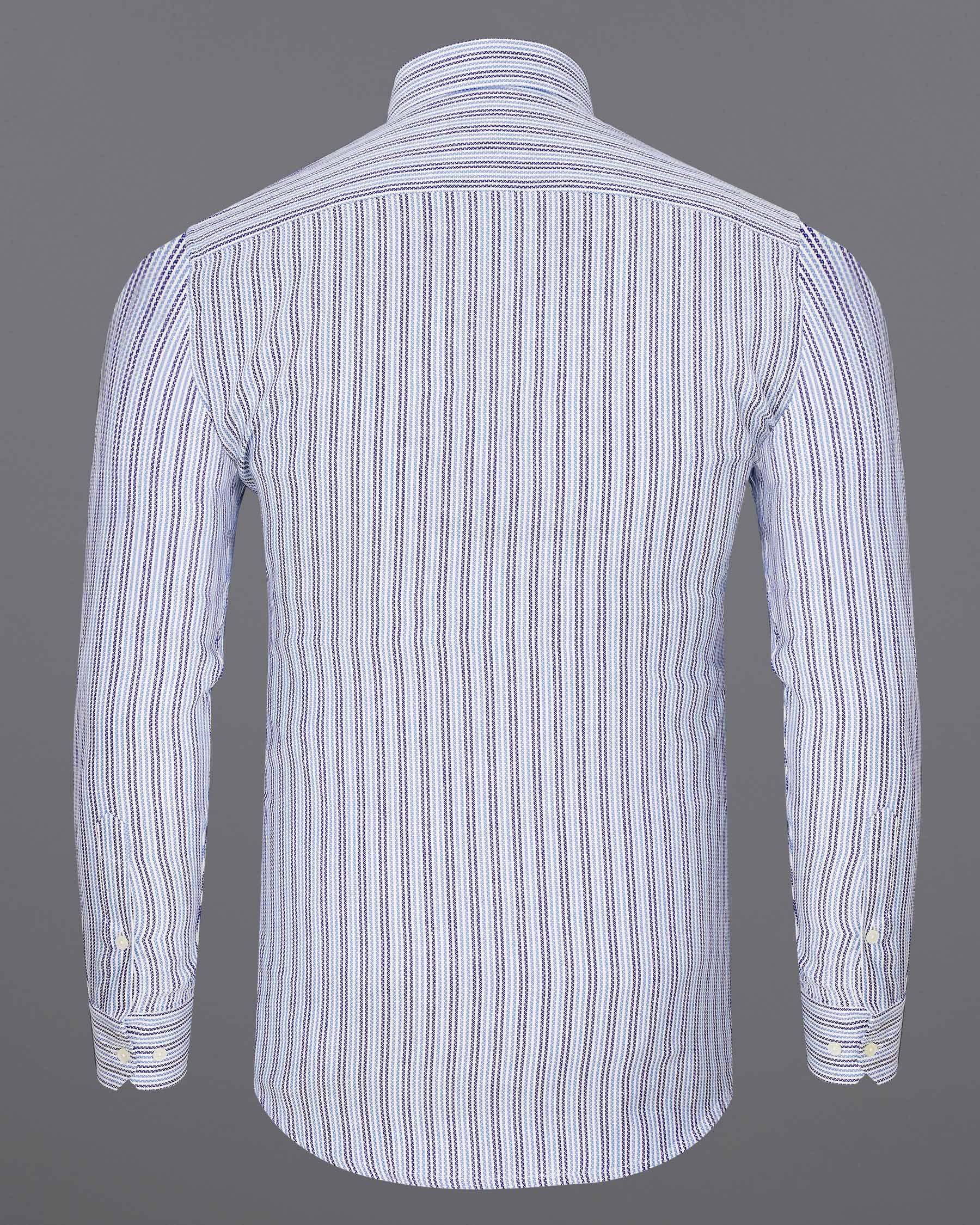 Meteorite Navy Blue with Pale Cerulean Blue Striped Dobby Textured Premium Giza Cotton Shirt 7465-BD-38, 7465-BD-H-38, 7465-BD-39, 7465-BD-H-39, 7465-BD-40, 7465-BD-H-40, 7465-BD-42, 7465-BD-H-42, 7465-BD-44, 7465-BD-H-44, 7465-BD-46, 7465-BD-H-46, 7465-BD-48, 7465-BD-H-48, 7465-BD-50, 7465-BD-H-50, 7465-BD-52, 7465-BD-H-52