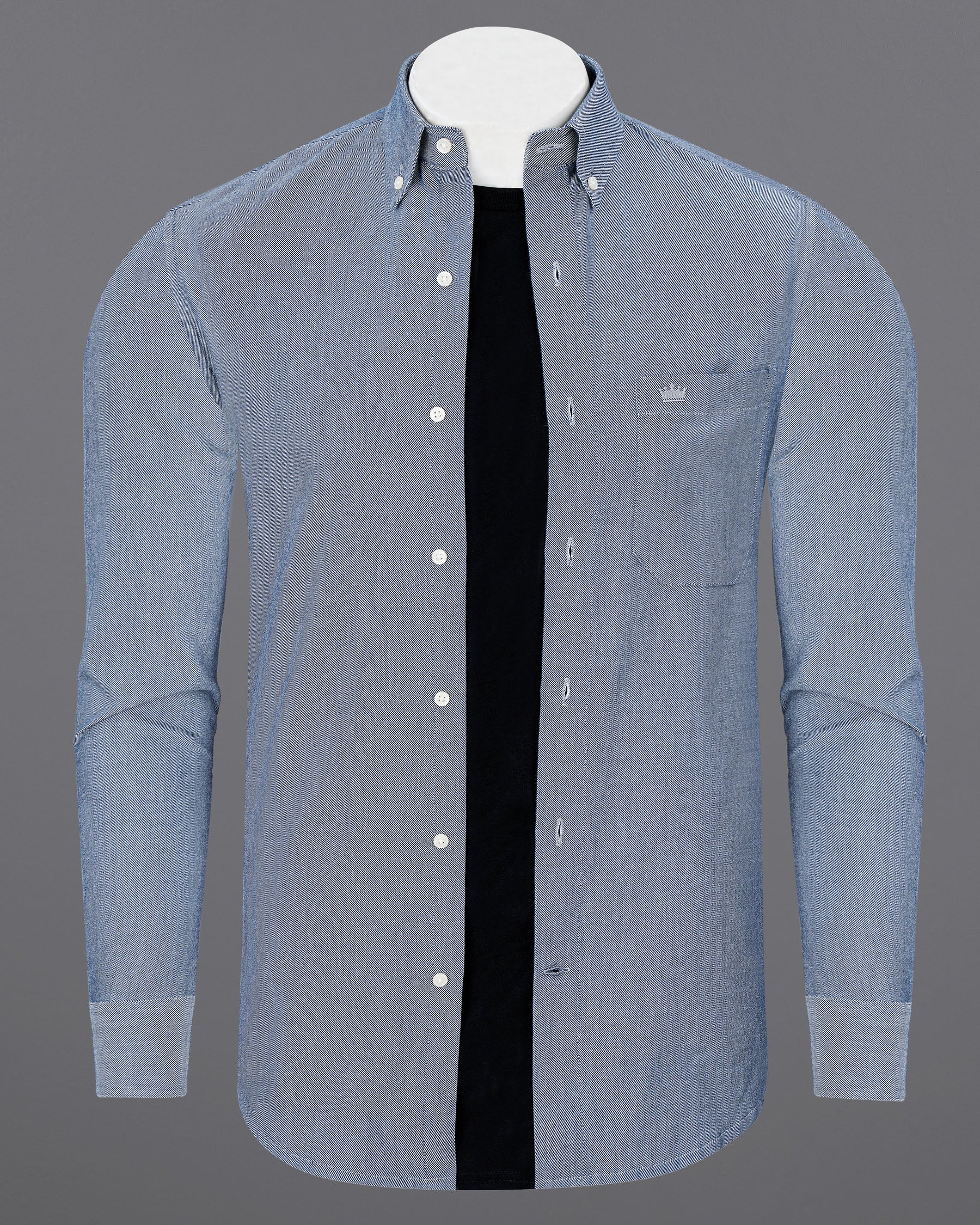Rock Cloud Chambray Premium Cotton OverShirt 7472-BD-38, 7472-BD-H-38, 7472-BD-39, 7472-BD-H-39, 7472-BD-40, 7472-BD-H-40, 7472-BD-42, 7472-BD-H-42, 7472-BD-44, 7472-BD-H-44, 7472-BD-46, 7472-BD-H-46, 7472-BD-48, 7472-BD-H-48, 7472-BD-50, 7472-BD-H-50, 7472-BD-52, 7472-BD-H-52