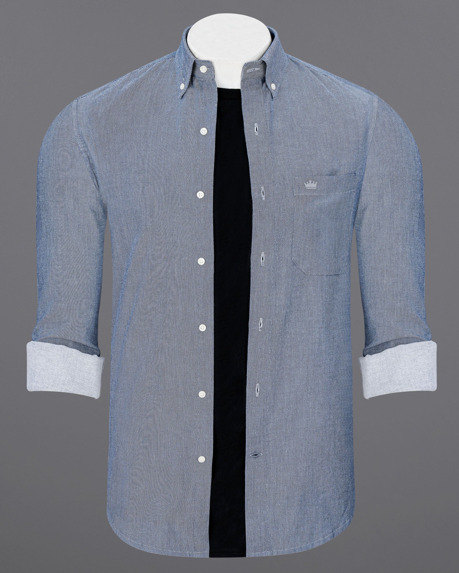 Rock Cloud Chambray Premium Cotton OverShirt 7472-BD-38, 7472-BD-H-38, 7472-BD-39, 7472-BD-H-39, 7472-BD-40, 7472-BD-H-40, 7472-BD-42, 7472-BD-H-42, 7472-BD-44, 7472-BD-H-44, 7472-BD-46, 7472-BD-H-46, 7472-BD-48, 7472-BD-H-48, 7472-BD-50, 7472-BD-H-50, 7472-BD-52, 7472-BD-H-52