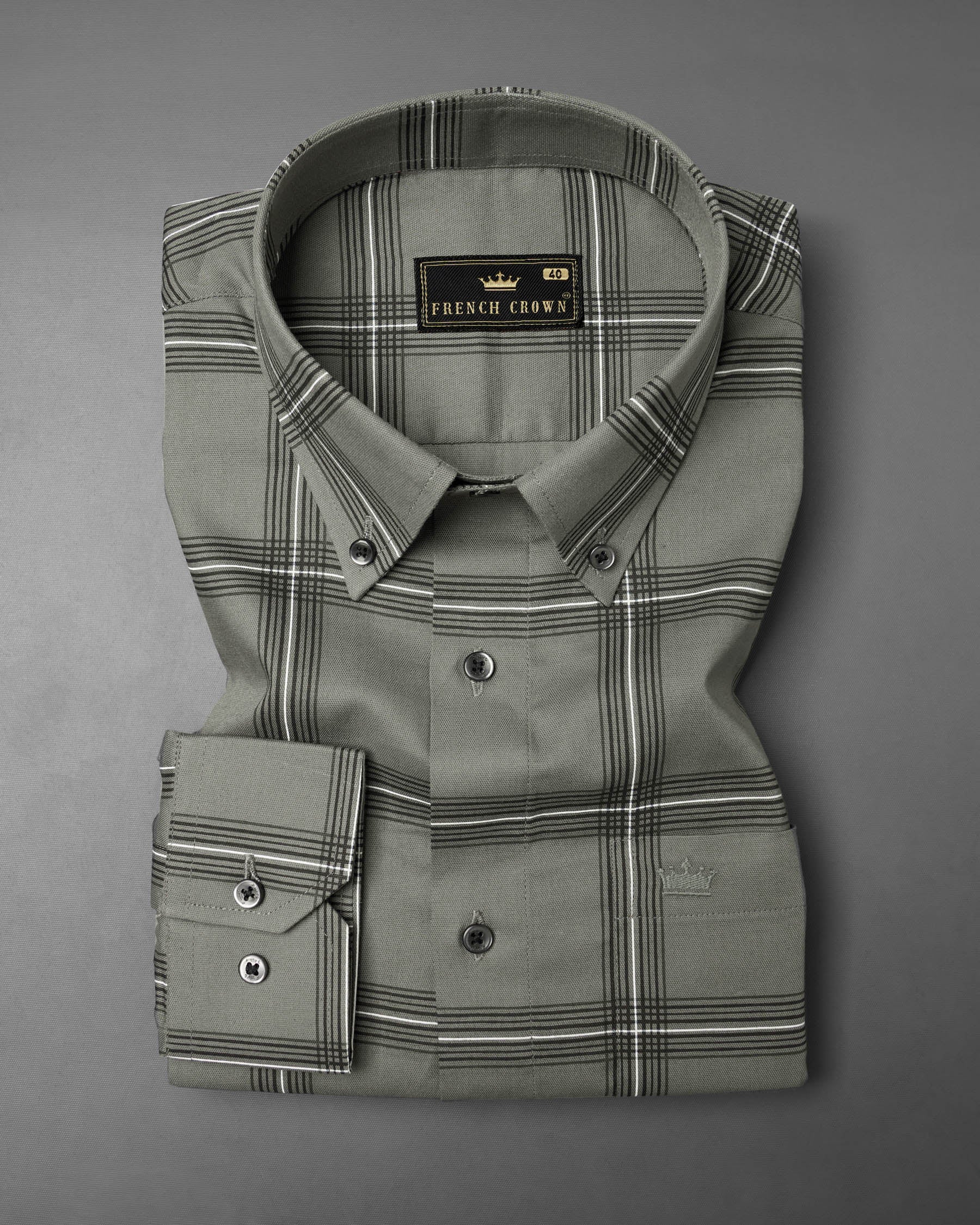 Ironside Green Windowpane Royal Oxford Shirt 7491-BD-BLK-38, 7491-BD-BLK-H-38, 7491-BD-BLK-39, 7491-BD-BLK-H-39, 7491-BD-BLK-40, 7491-BD-BLK-H-40, 7491-BD-BLK-42, 7491-BD-BLK-H-42, 7491-BD-BLK-44, 7491-BD-BLK-H-44, 7491-BD-BLK-46, 7491-BD-BLK-H-46, 7491-BD-BLK-48, 7491-BD-BLK-H-48, 7491-BD-BLK-50, 7491-BD-BLK-H-50, 7491-BD-BLK-52, 7491-BD-BLK-H-52