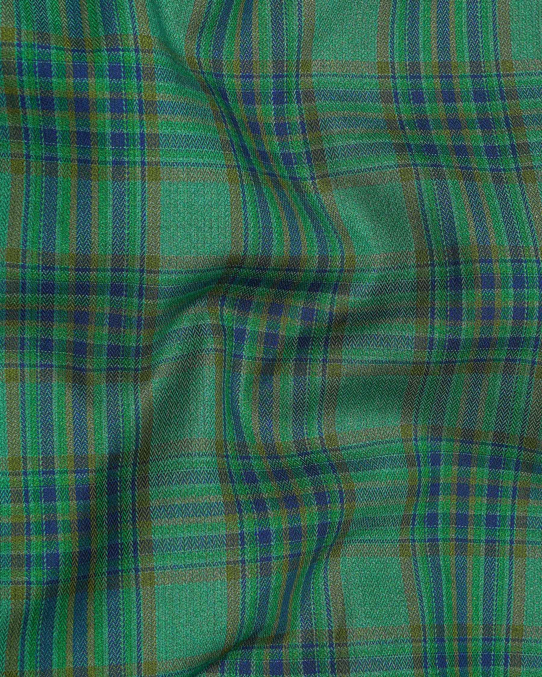 Cactus Green Plaid and Solitude White Plaid Herringbone Reversible Shirt 7539-38,7539-38,7539-39,7539-39,7539-40,7539-40,7539-42,7539-42,7539-44,7539-44,7539-46,7539-46,7539-48,7539-48,7539-50,7539-50,7539-52,7539-52