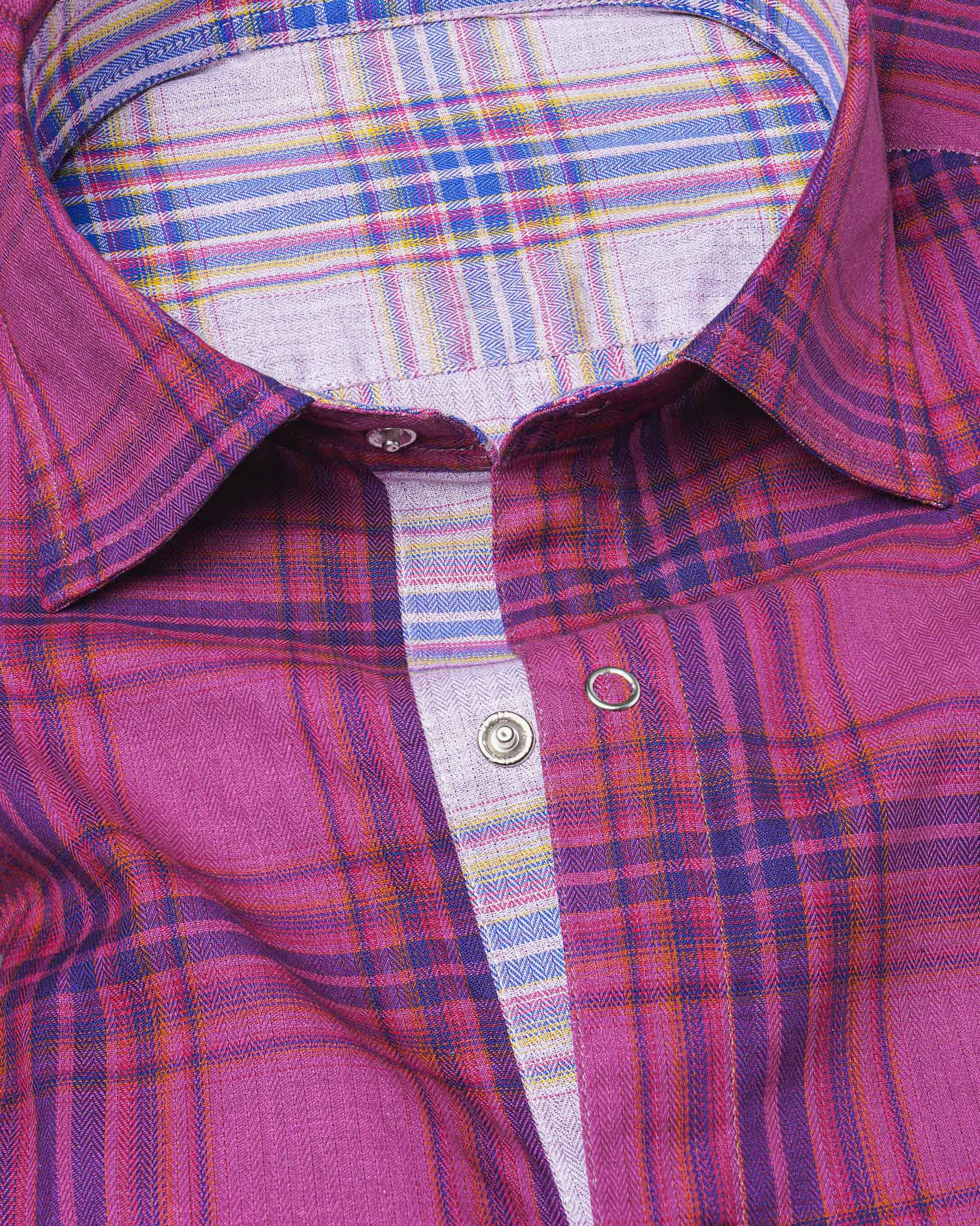 Mulberry Pink Plaid and Prelude Blue Plaid Herringbone Reversible Shirt 7541-38,7541-38,7541-39,7541-39,7541-40,7541-40,7541-42,7541-42,7541-44,7541-44,7541-46,7541-46,7541-48,7541-48,7541-50,7541-50,7541-52,7541-52