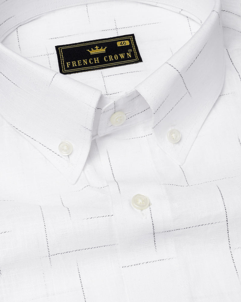 Bright white with black slub textured Luxurious Linen Shirt 7557-BD-38,7557-BD-38,7557-BD-39,7557-BD-39,7557-BD-40,7557-BD-40,7557-BD-42,7557-BD-42,7557-BD-44,7557-BD-44,7557-BD-46,7557-BD-46,7557-BD-48,7557-BD-48,7557-BD-50,7557-BD-50,7557-BD-52,7557-BD-52