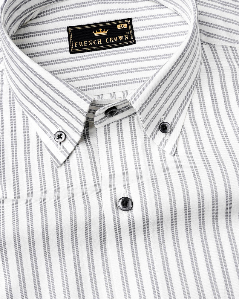 Off White with StarDust Gray Twill Striped Premium Cotton Shirt 7618-BD-BLK-38,7618-BD-BLK-38,7618-BD-BLK-39,7618-BD-BLK-39,7618-BD-BLK-40,7618-BD-BLK-40,7618-BD-BLK-42,7618-BD-BLK-42,7618-BD-BLK-44,7618-BD-BLK-44,7618-BD-BLK-46,7618-BD-BLK-46,7618-BD-BLK-48,7618-BD-BLK-48,7618-BD-BLK-50,7618-BD-BLK-50,7618-BD-BLK-52,7618-BD-BLK-52