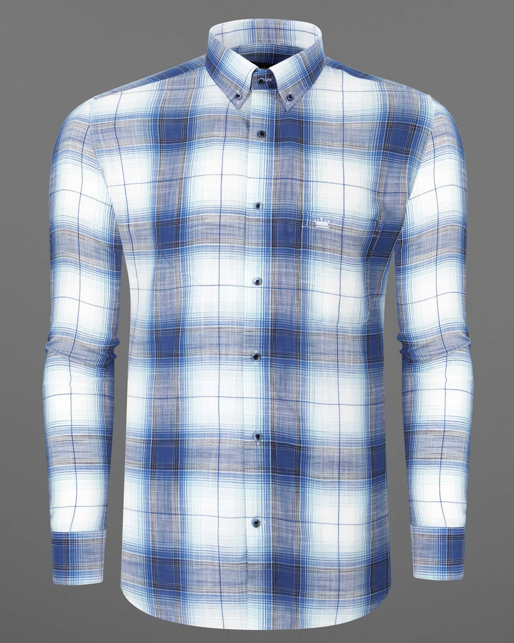 Bright White and Twilight Blue Plaid Herringbone Shirt 7624-BD-BLE-38,7624-BD-BLE-38,7624-BD-BLE-39,7624-BD-BLE-39,7624-BD-BLE-40,7624-BD-BLE-40,7624-BD-BLE-42,7624-BD-BLE-42,7624-BD-BLE-44,7624-BD-BLE-44,7624-BD-BLE-46,7624-BD-BLE-46,7624-BD-BLE-48,7624-BD-BLE-48,7624-BD-BLE-50,7624-BD-BLE-50,7624-BD-BLE-52,7624-BD-BLE-52