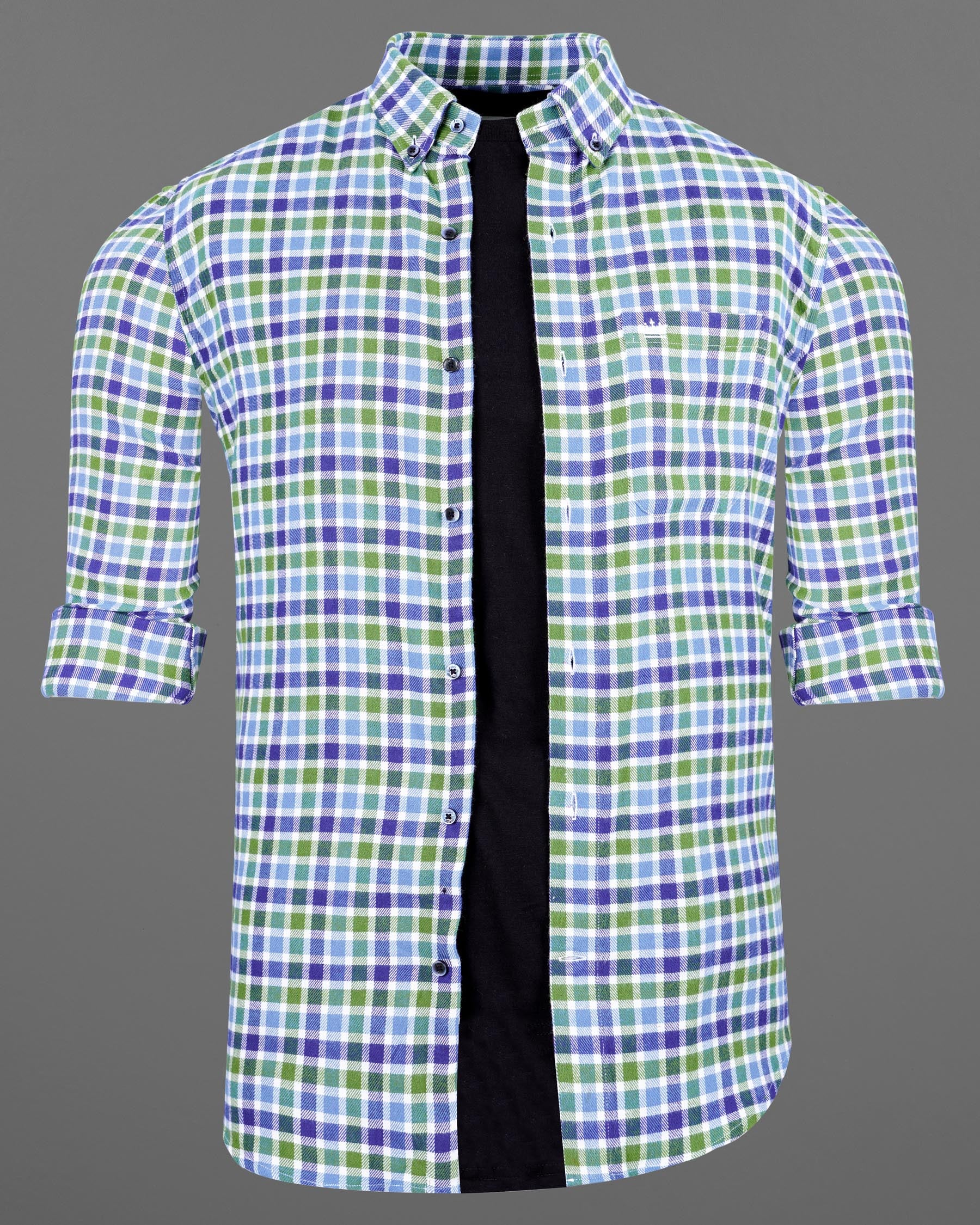 Camo Green and Gigas Blue Twill Gingham Premium Cotton Overshirt 7625-BD-BLE-38,7625-BD-BLE-38,7625-BD-BLE-39,7625-BD-BLE-39,7625-BD-BLE-40,7625-BD-BLE-40,7625-BD-BLE-42,7625-BD-BLE-42,7625-BD-BLE-44,7625-BD-BLE-44,7625-BD-BLE-46,7625-BD-BLE-46,7625-BD-BLE-48,7625-BD-BLE-48,7625-BD-BLE-50,7625-BD-BLE-50,7625-BD-BLE-52,7625-BD-BLE-52