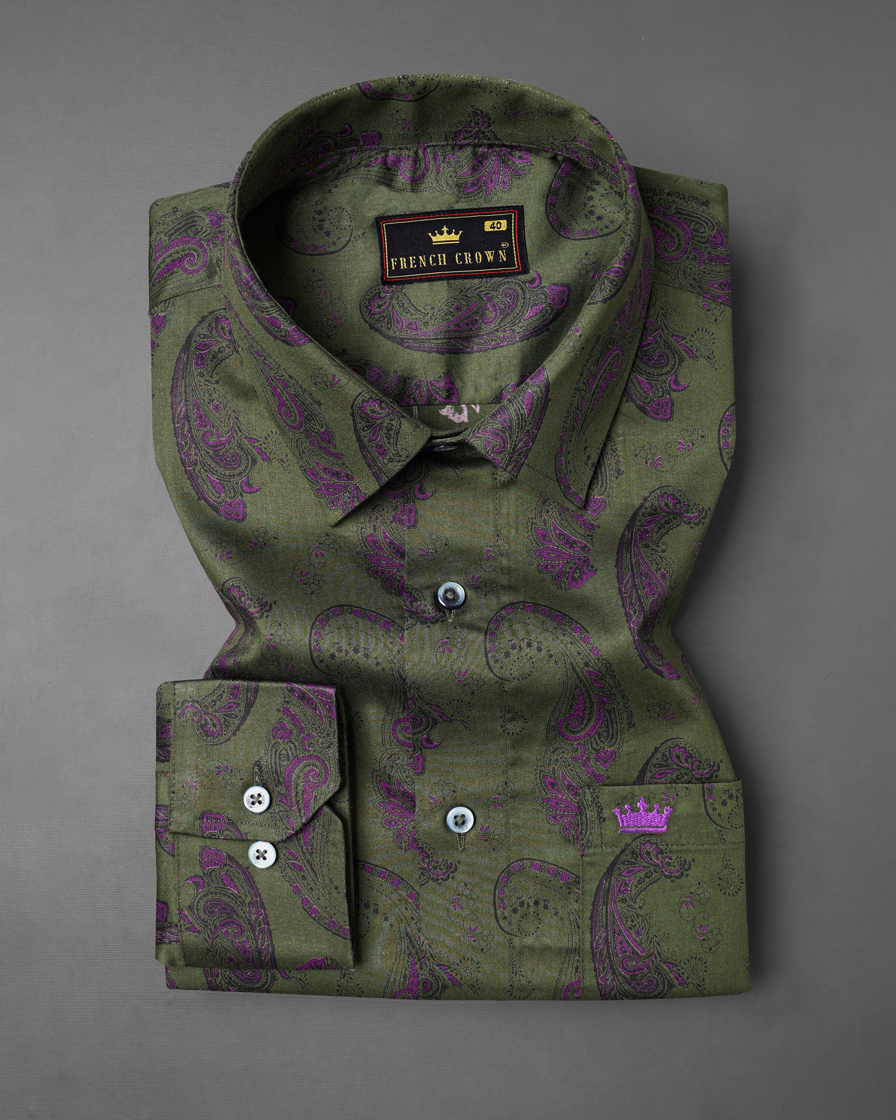 Cactus Green Paisley Printed Soft Premium Cotton Shirt 7629-GR-38,7629-GR-38,7629-GR-39,7629-GR-39,7629-GR-40,7629-GR-40,7629-GR-42,7629-GR-42,7629-GR-44,7629-GR-44,7629-GR-46,7629-GR-46,7629-GR-48,7629-GR-48,7629-GR-50,7629-GR-50,7629-GR-52,7629-GR-52