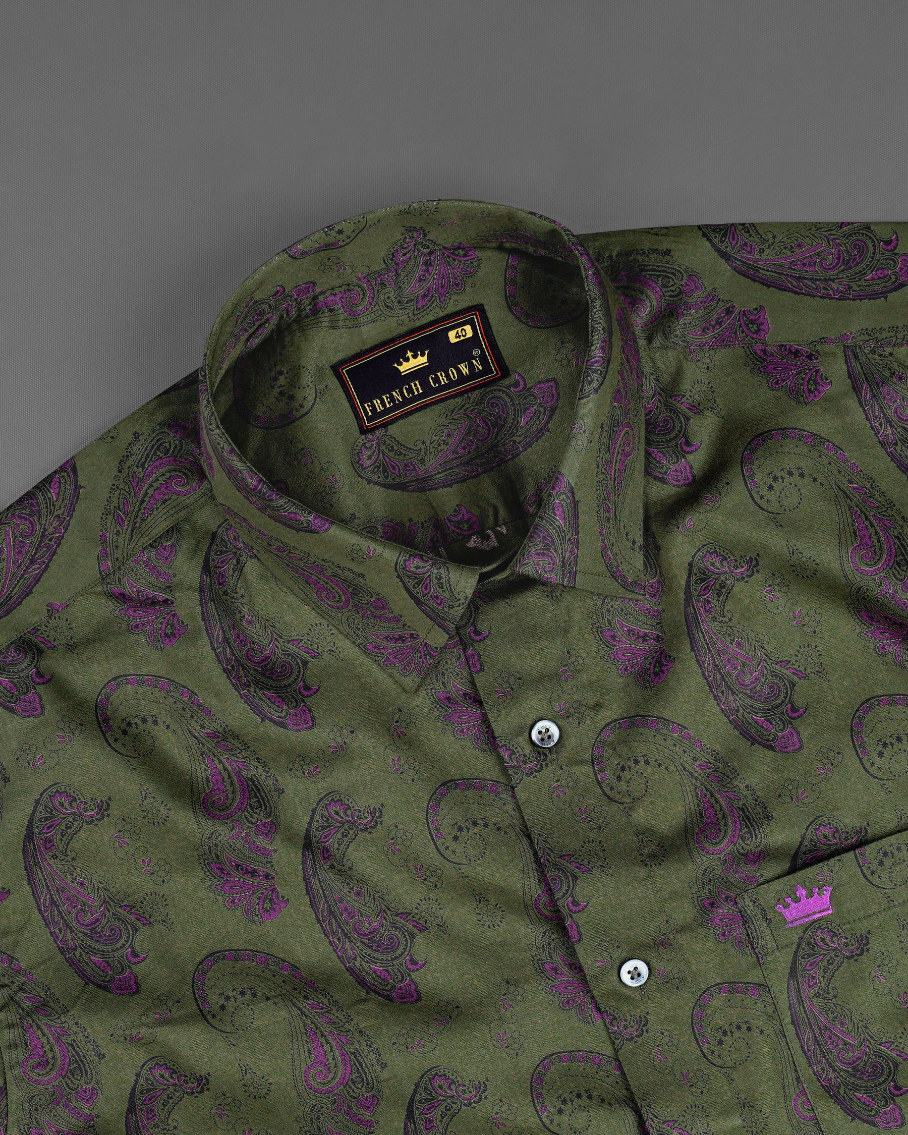 Cactus Green Paisley Printed Soft Premium Cotton Shirt 7629-GR-38,7629-GR-38,7629-GR-39,7629-GR-39,7629-GR-40,7629-GR-40,7629-GR-42,7629-GR-42,7629-GR-44,7629-GR-44,7629-GR-46,7629-GR-46,7629-GR-48,7629-GR-48,7629-GR-50,7629-GR-50,7629-GR-52,7629-GR-52