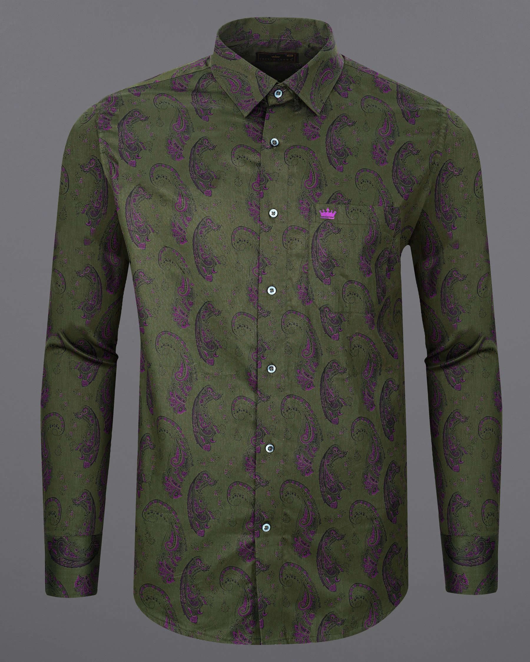 Cactus Green Paisley Printed Soft Premium Cotton Shirt 7629-GR-38,7629-GR-38,7629-GR-39,7629-GR-39,7629-GR-40,7629-GR-40,7629-GR-42,7629-GR-42,7629-GR-44,7629-GR-44,7629-GR-46,7629-GR-46,7629-GR-48,7629-GR-48,7629-GR-50,7629-GR-50,7629-GR-52,7629-GR-52
