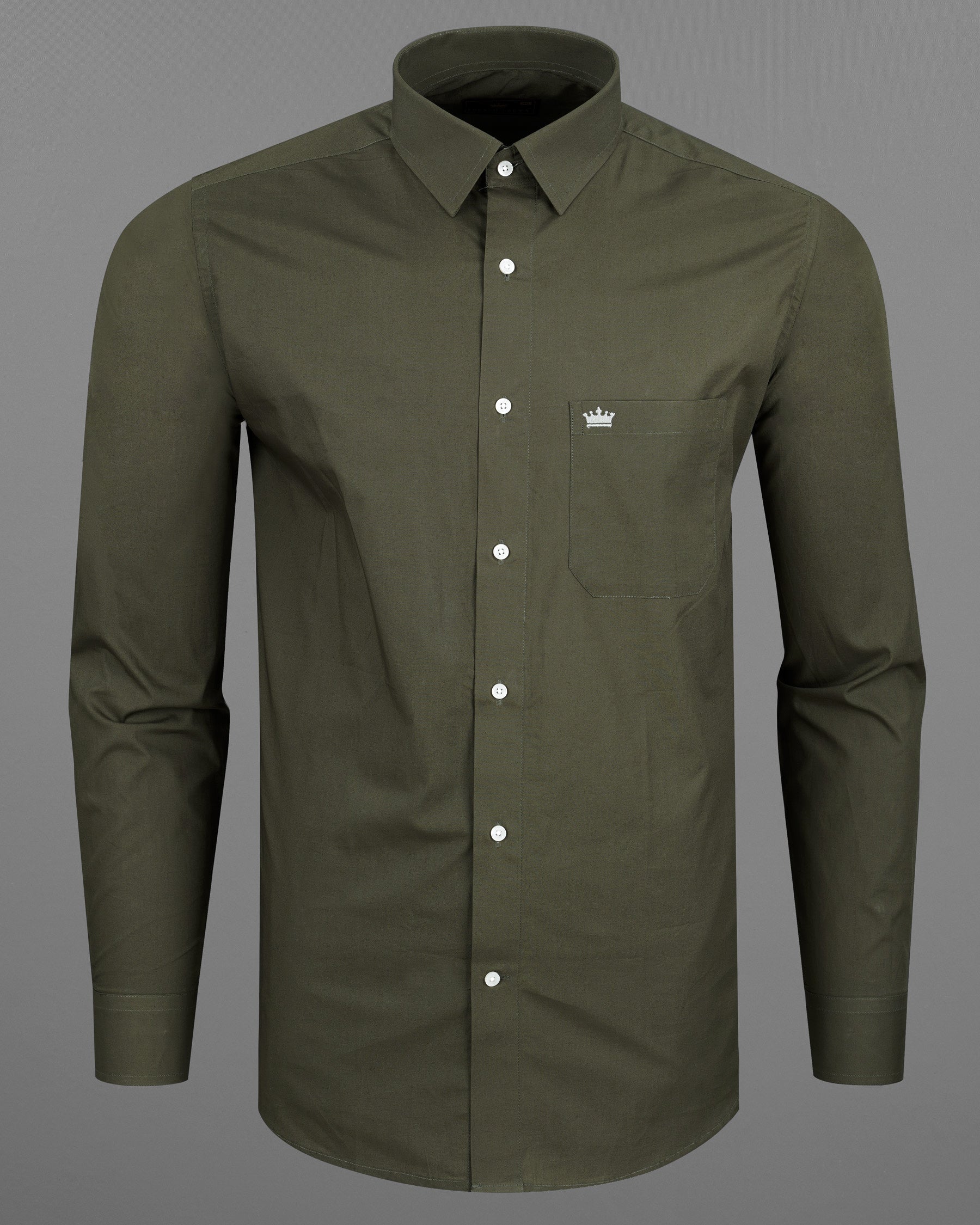 Taupe Green Premium Cotton Shirt 7654-38,7654-38,7654-39,7654-39,7654-40,7654-40,7654-42,7654-42,7654-44,7654-44,7654-46,7654-46,7654-48,7654-48,7654-50,7654-50,7654-52,7654-52