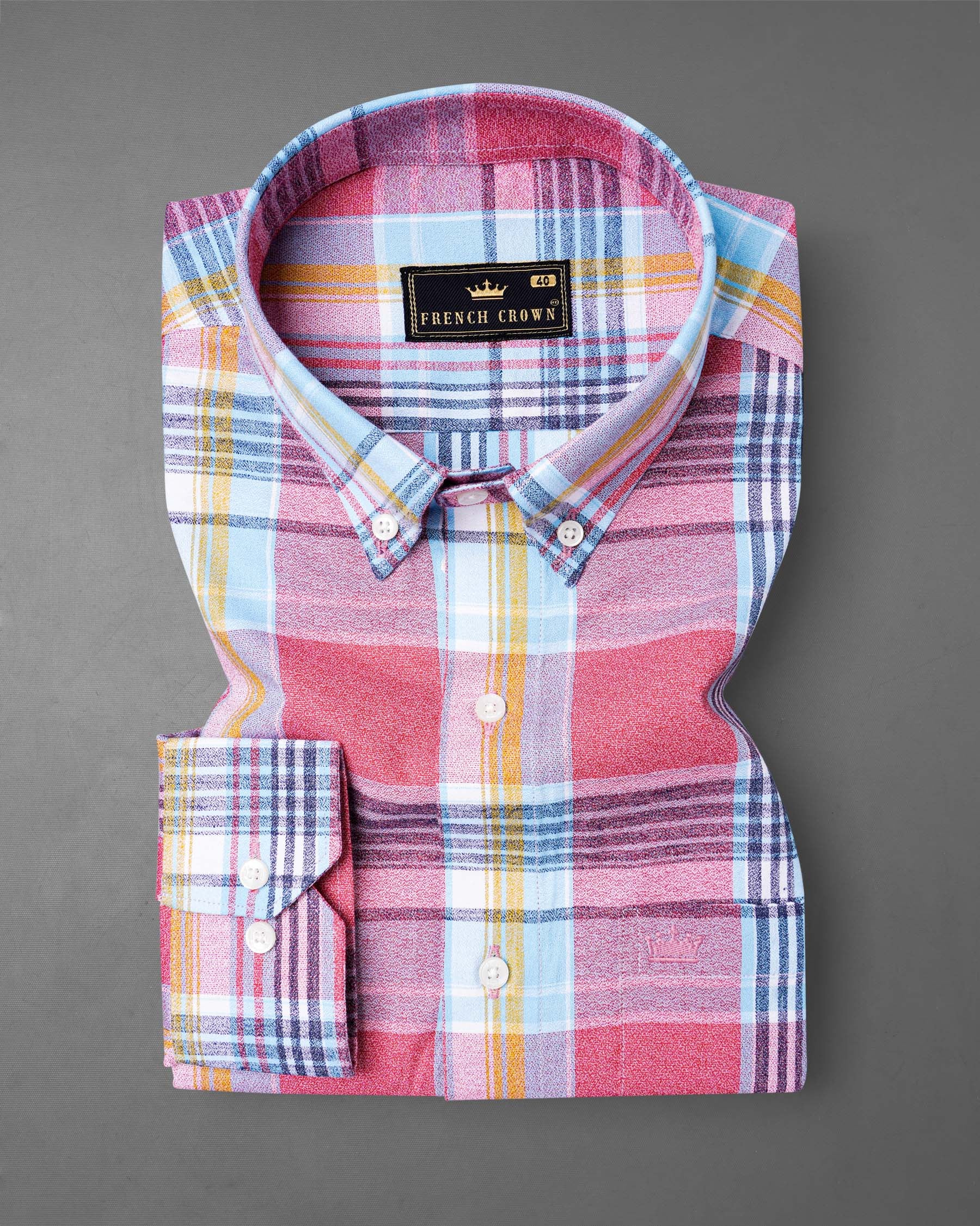 Charm Pink Plaid Dobby Textured Premium Giza Cotton Shirt 7693-BD-38,7693-BD-38,7693-BD-39,7693-BD-39,7693-BD-40,7693-BD-40,7693-BD-42,7693-BD-42,7693-BD-44,7693-BD-44,7693-BD-46,7693-BD-46,7693-BD-48,7693-BD-48,7693-BD-50,7693-BD-50,7693-BD-52,7693-BD-52
