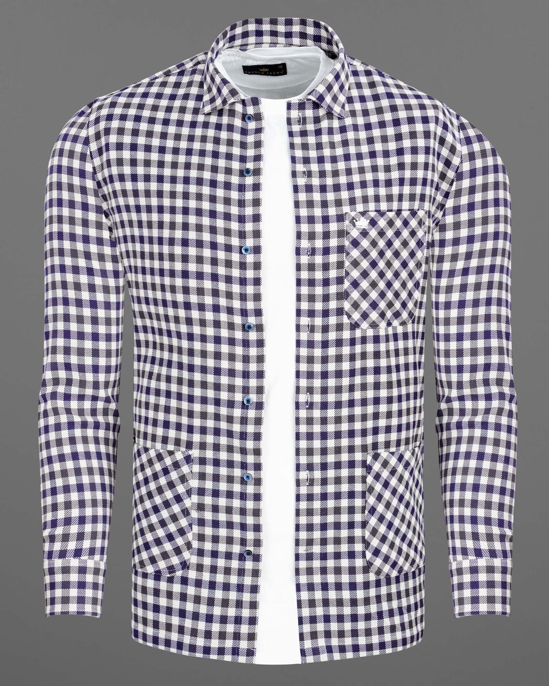 Cloud Burst Navy Blue and White Gingham Heavyweight Twill Premium Cotton Designer Over Shirt 7706-OS-P180-38,7706-OS-P180-38,7706-OS-P180-39,7706-OS-P180-39,7706-OS-P180-40,7706-OS-P180-40,7706-OS-P180-42,7706-OS-P180-42,7706-OS-P180-44,7706-OS-P180-44,7706-OS-P180-46,7706-OS-P180-46,7706-OS-P180-48,7706-OS-P180-48,7706-OS-P180-50,7706-OS-P180-50,7706-OS-P180-52,7706-OS-P180-52