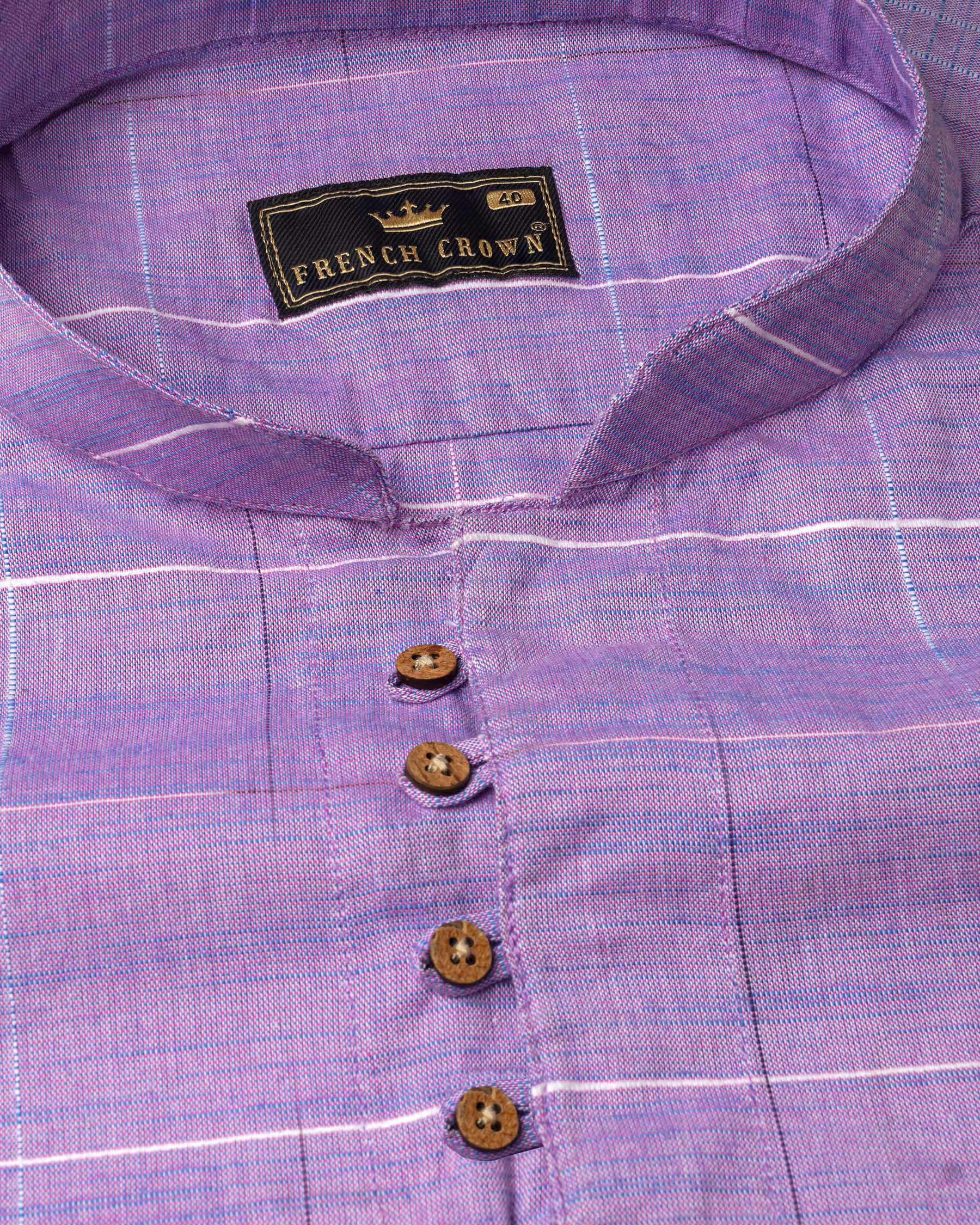 Lavender Purple Plaid Dobby Textured Premium Giza Cotton Kurta Shirt 7719-KS-38,7719-KS-38,7719-KS-39,7719-KS-39,7719-KS-40,7719-KS-40,7719-KS-42,7719-KS-42,7719-KS-44,7719-KS-44,7719-KS-46,7719-KS-46,7719-KS-48,7719-KS-48,7719-KS-50,7719-KS-50,7719-KS-52,7719-KS-52