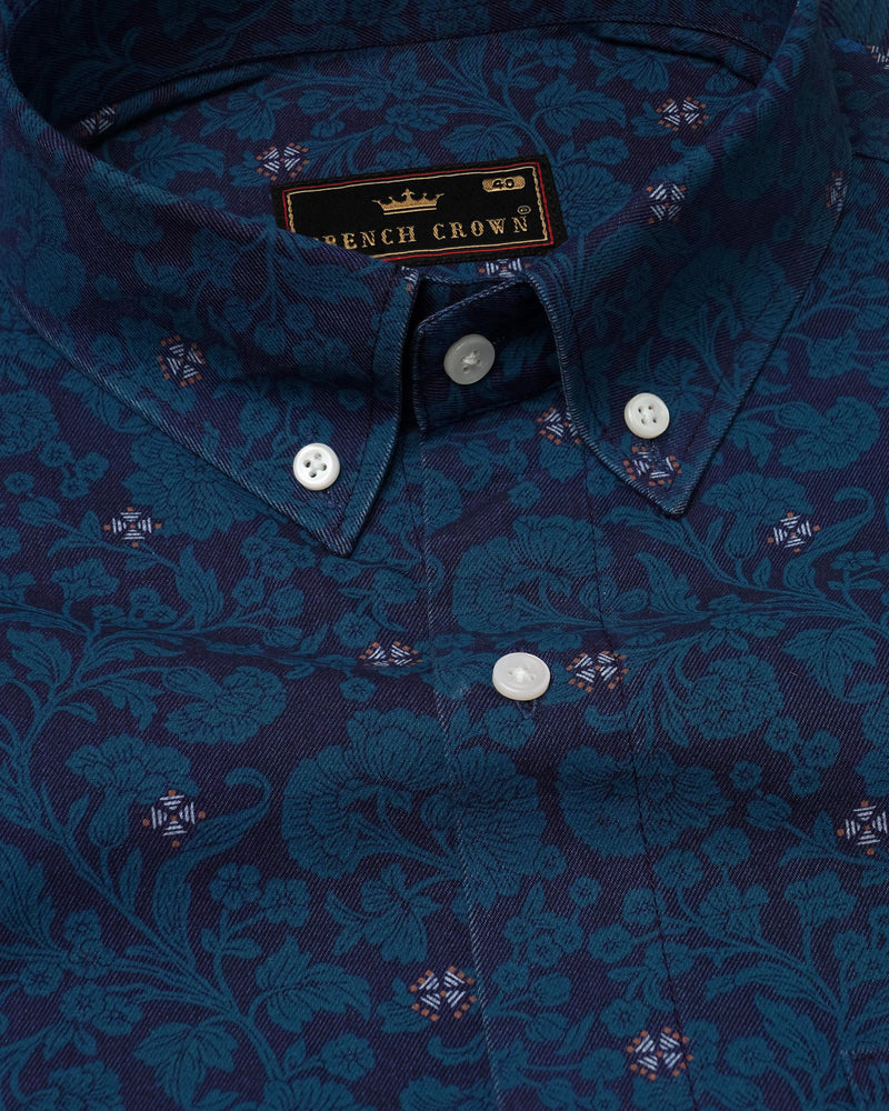 Cyprus Blue with Damask Chambray Textured Premium Cotton Shirt 7759-BD-38,7759-BD-38,7759-BD-39,7759-BD-39,7759-BD-40,7759-BD-40,7759-BD-42,7759-BD-42,7759-BD-44,7759-BD-44,7759-BD-46,7759-BD-46,7759-BD-48,7759-BD-48,7759-BD-50,7759-BD-50,7759-BD-52,7759-BD-52