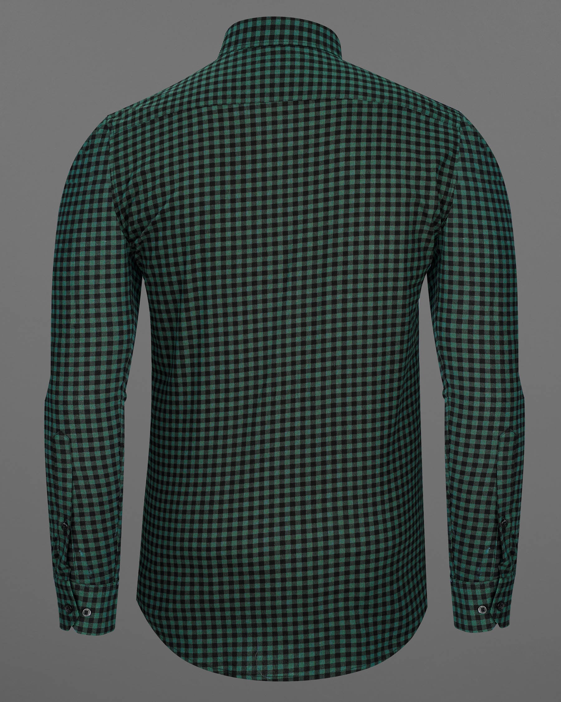 Outer Space Green With Back Gingham Checkered Twill Premium Cotton Shirt 7761-BD-BLK-38, 7761-BD-BLK-H-38, 7761-BD-BLK-39, 7761-BD-BLK-H-39, 7761-BD-BLK-40, 7761-BD-BLK-H-40, 7761-BD-BLK-42, 7761-BD-BLK-H-42, 7761-BD-BLK-44, 7761-BD-BLK-H-44, 7761-BD-BLK-46, 7761-BD-BLK-H-46, 7761-BD-BLK-48, 7761-BD-BLK-H-48, 7761-BD-BLK-50, 7761-BD-BLK-H-50, 7761-BD-BLK-52, 7761-BD-BLK-H-52