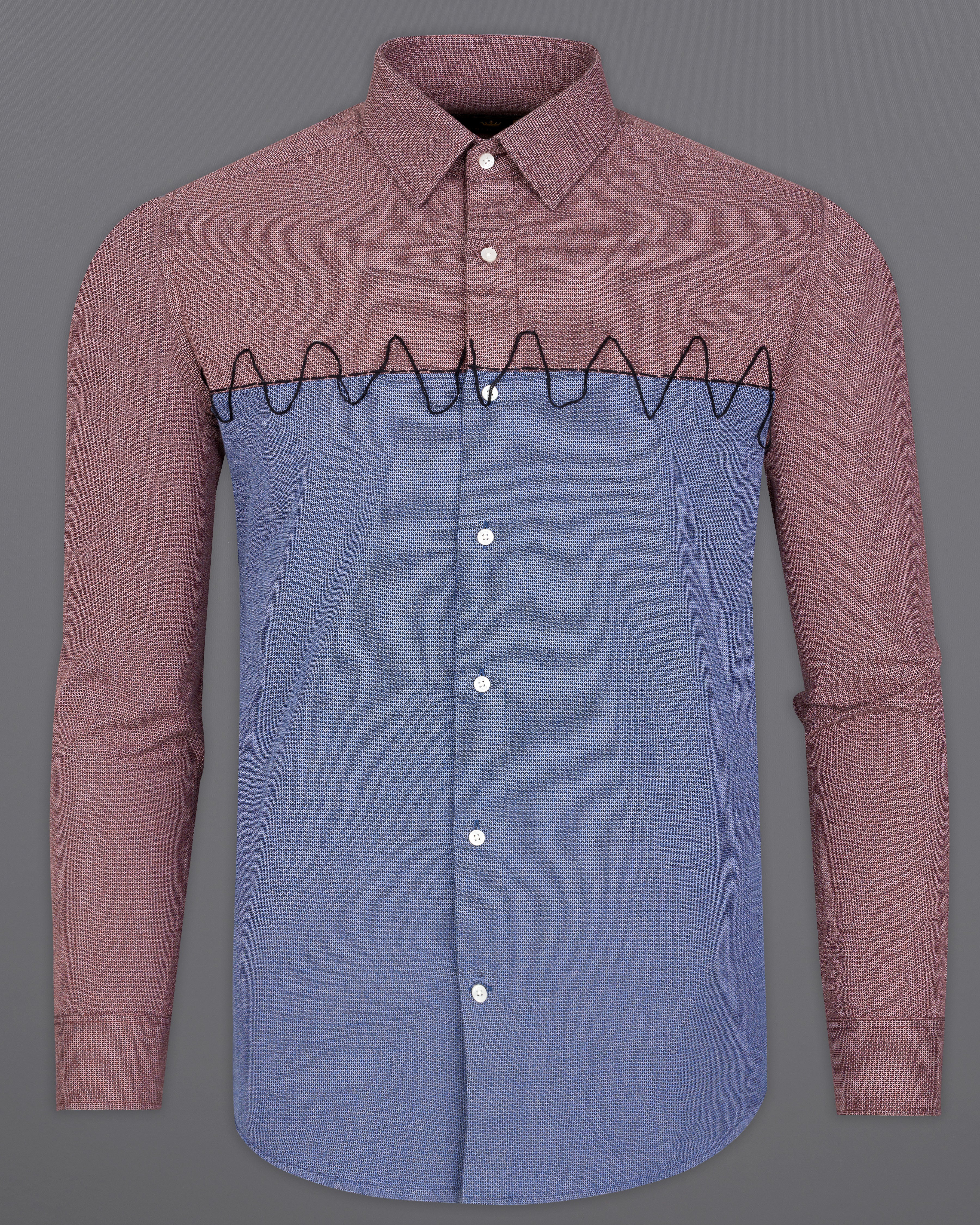 Waikawa Blue Embroidered Dobby Textured Premium Giza Cotton Shirt 7795-P146-E058-38, 7795-P146-E058-H-38, 7795-P146-E058-39, 7795-P146-E058-H-39, 7795-P146-E058-40, 7795-P146-E058-H-40, 7795-P146-E058-42, 7795-P146-E058-H-42, 7795-P146-E058-44, 7795-P146-E058-H-44, 7795-P146-E058-46, 7795-P146-E058-H-46, 7795-P146-E058-48, 7795-P146-E058-H-48, 7795-P146-E058-50, 7795-P146-E058-H-50, 7795-P146-E058-52, 7795-P146-E058-H-52