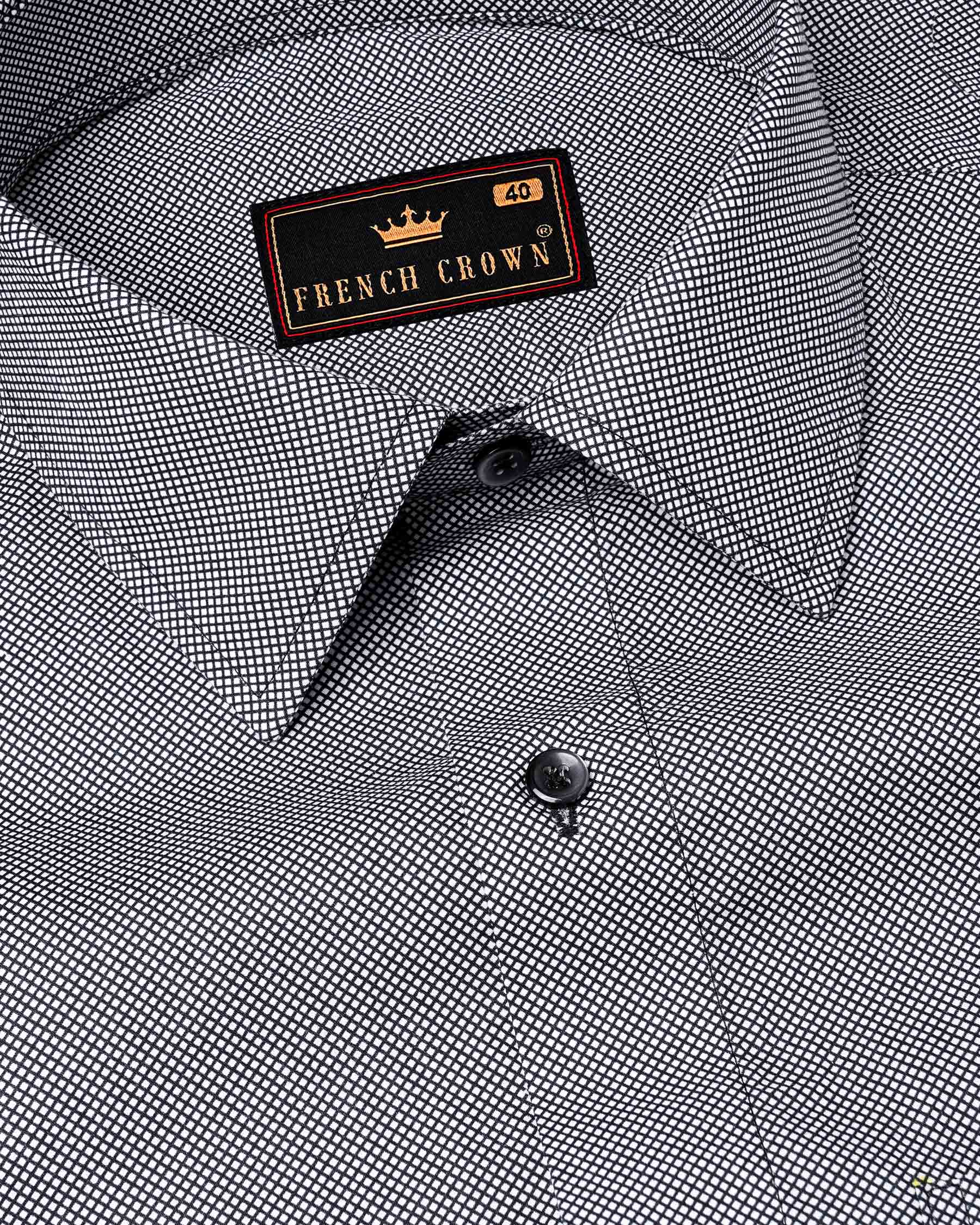 Jade Black and White Mini Checkered Pattern Premium Cotton Shirt 7880-BLK -38,7880-BLK -H-38,7880-BLK -39,7880-BLK -H-39,7880-BLK -40,7880-BLK -H-40,7880-BLK -42,7880-BLK -H-42,7880-BLK -44,7880-BLK -H-44,7880-BLK -46,7880-BLK -H-46,7880-BLK -48,7880-BLK -H-48,7880-BLK -50,7880-BLK -H-50,7880-BLK -52,7880-BLK -H-52