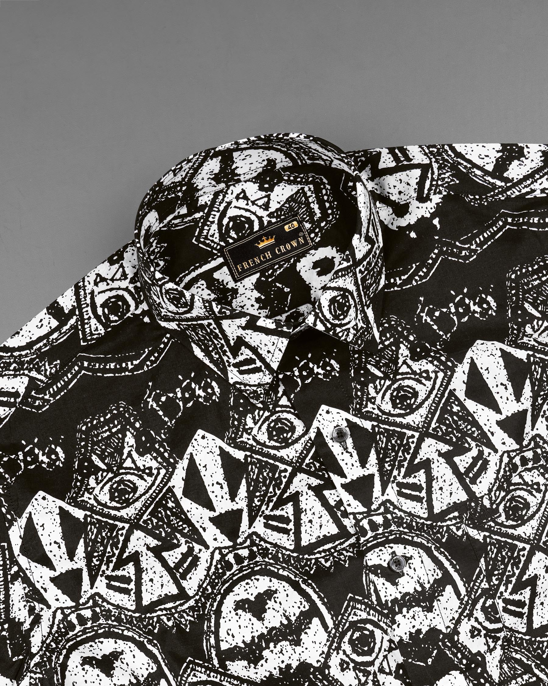 Jade Black and White Tribal Printed Premium Cotton Shirt 7922-BLK -38,7922-BLK -H-38,7922-BLK -39,7922-BLK -H-39,7922-BLK -40,7922-BLK -H-40,7922-BLK -42,7922-BLK -H-42,7922-BLK -44,7922-BLK -H-44,7922-BLK -46,7922-BLK -H-46,7922-BLK -48,7922-BLK -H-48,7922-BLK -50,7922-BLK -H-50,7922-BLK -52,7922-BLK -H-52