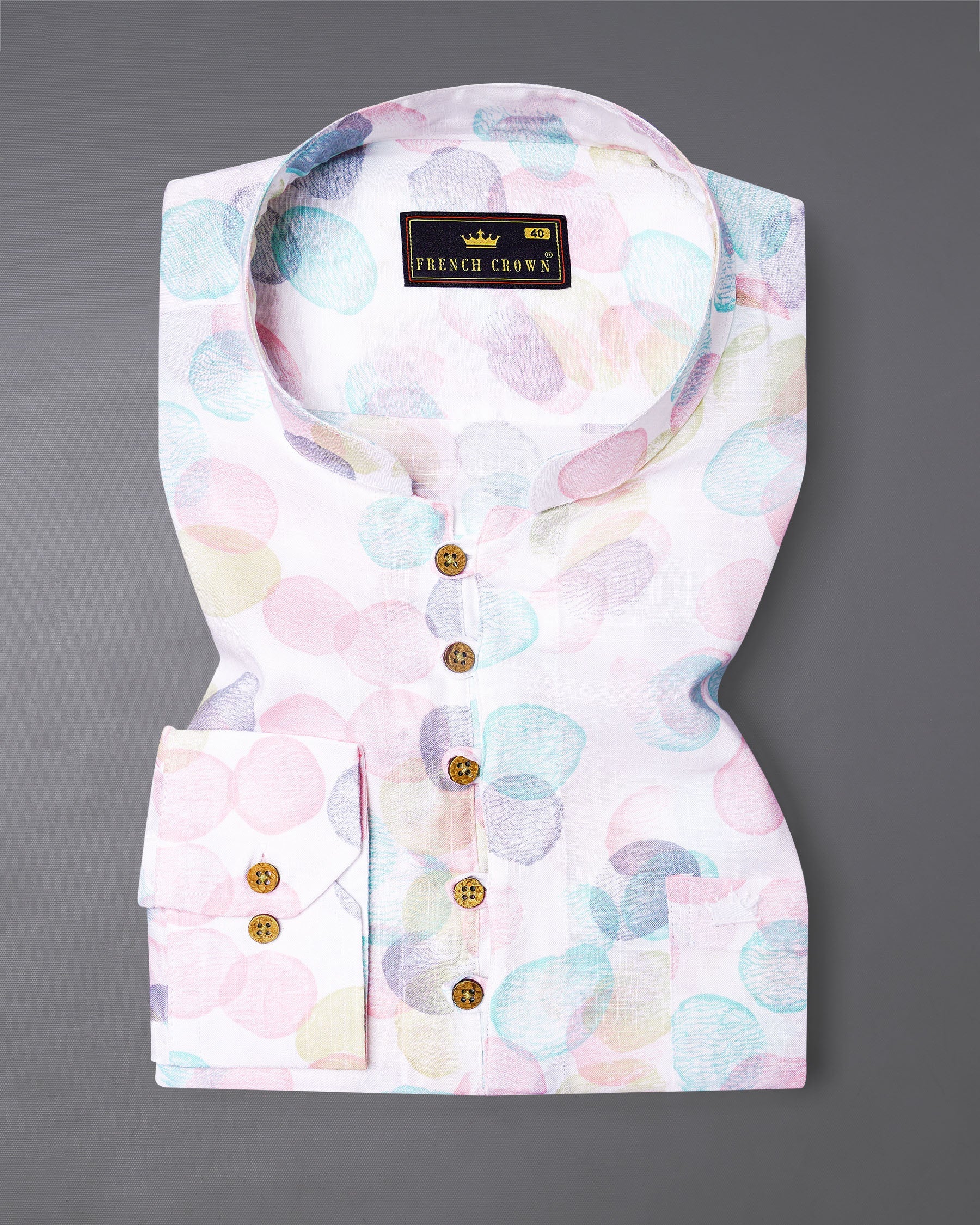 Iceberg Blue and Quill Pink Polka Dotted Premium Tencel Kurta Shirt  7923-KS -38,7923-KS -H-38,7923-KS -39,7923-KS -H-39,7923-KS -40,7923-KS -H-40,7923-KS -42,7923-KS -H-42,7923-KS -44,7923-KS -H-44,7923-KS -46,7923-KS -H-46,7923-KS -48,7923-KS -H-48,7923-KS -50,7923-KS -H-50,7923-KS -52,7923-KS -H-52